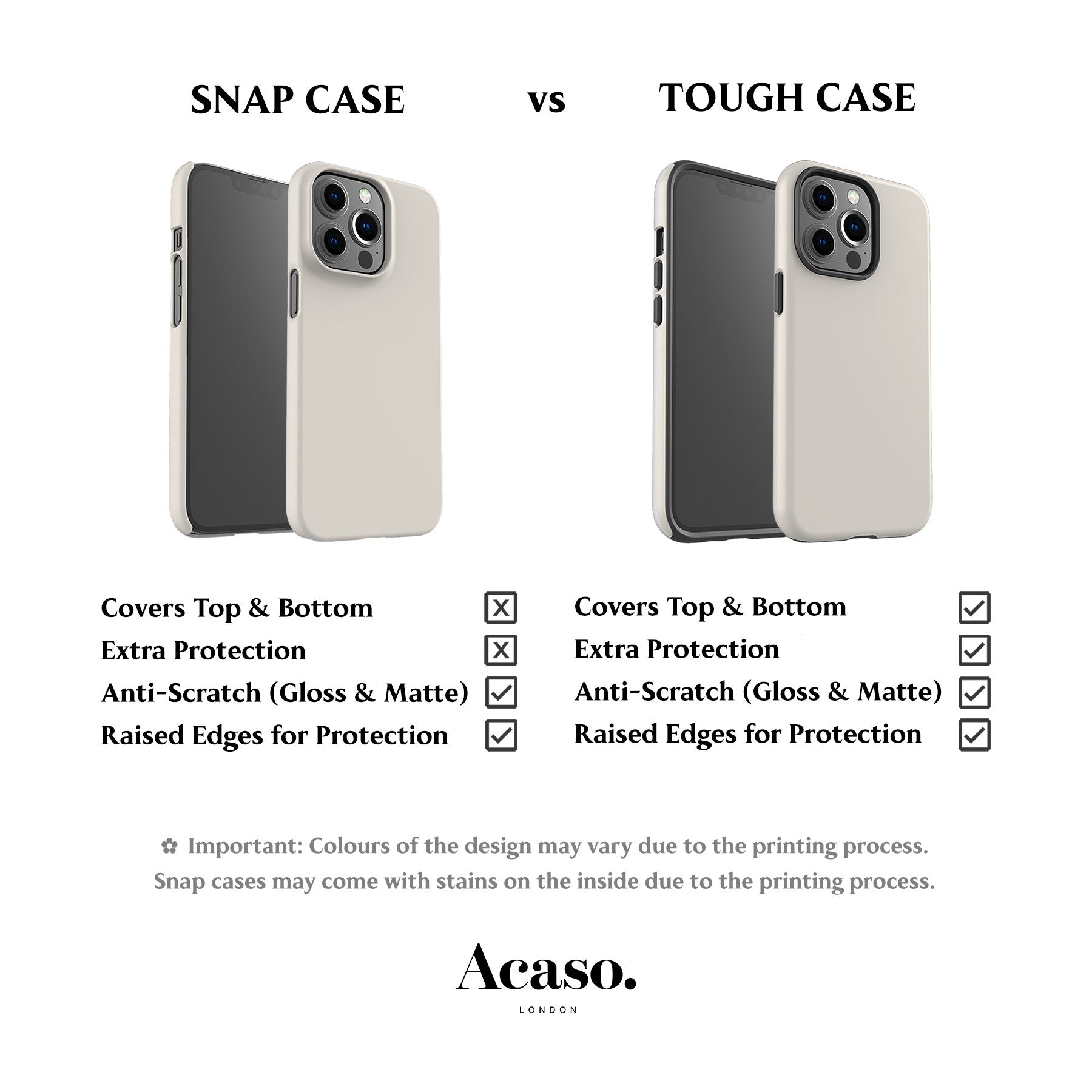 two iphone cases side by side on a white background