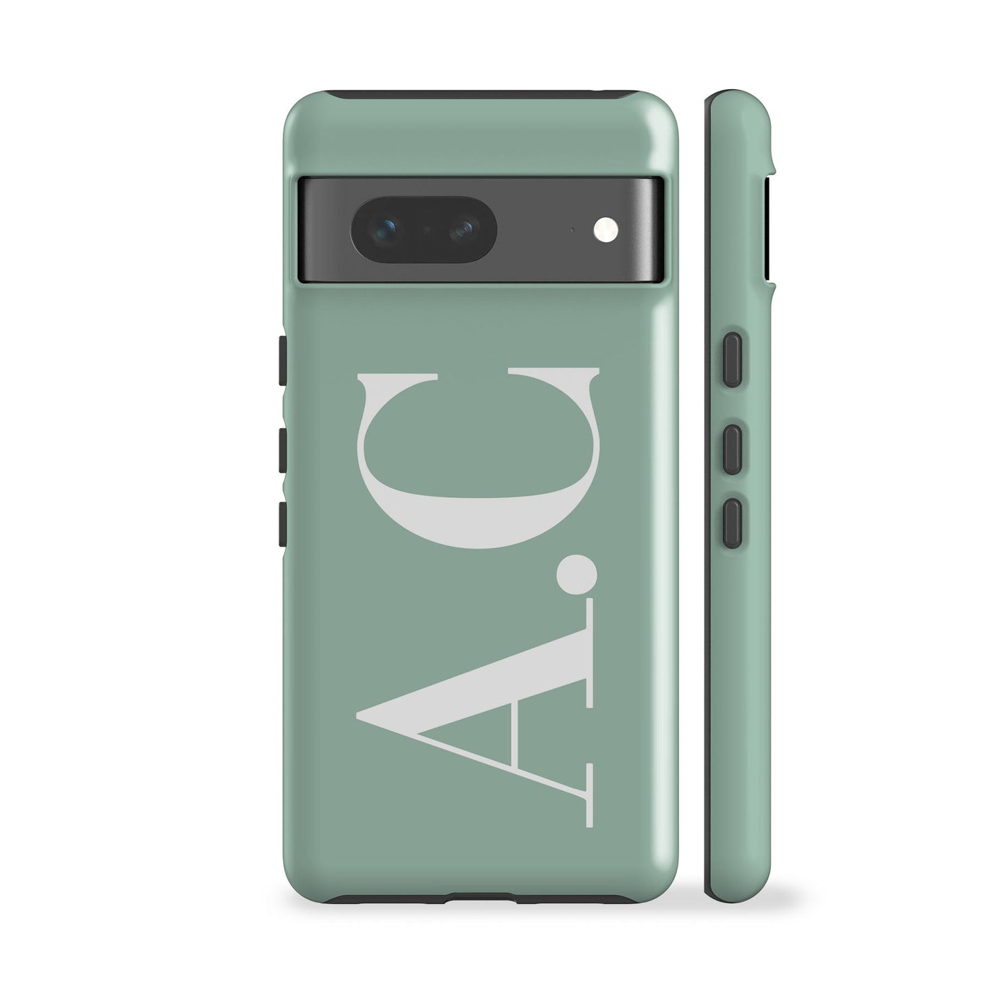 Custom Initials Lily Green Phone Case