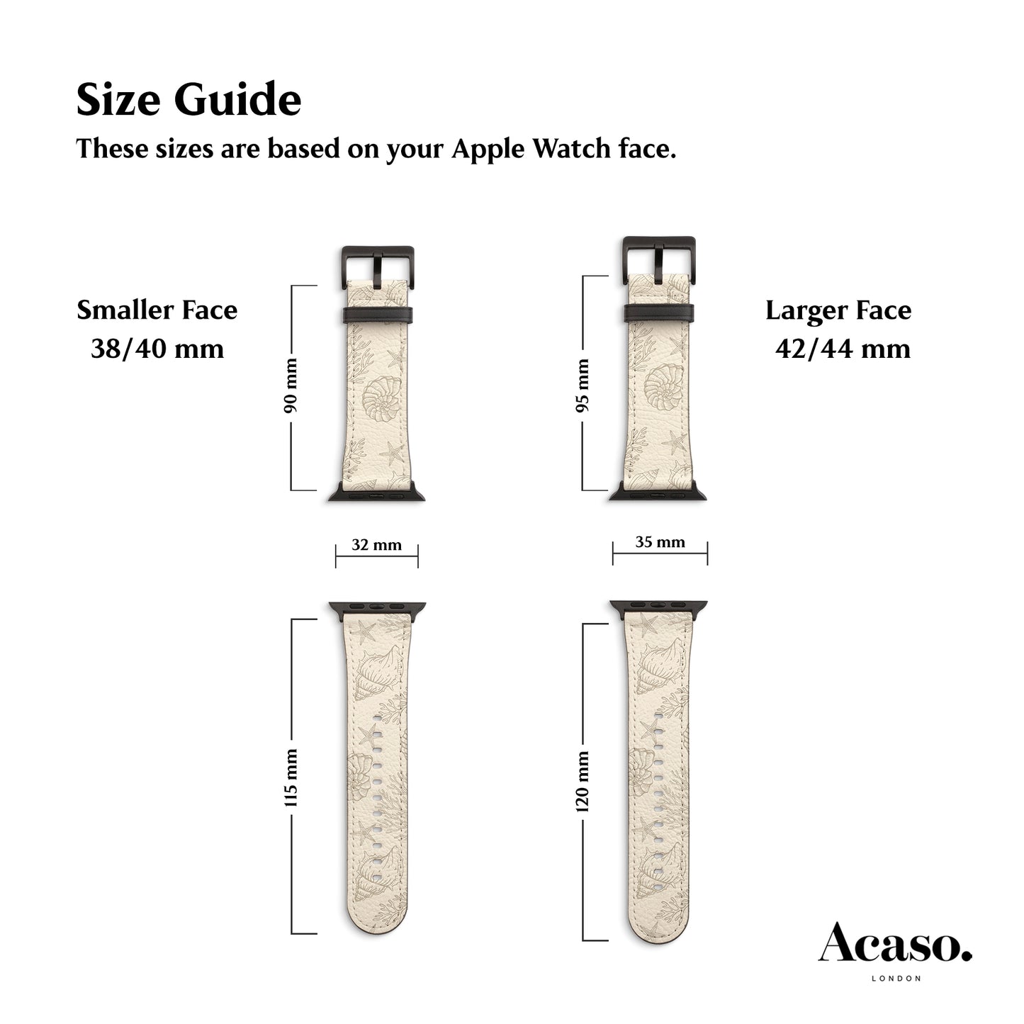 the size guide for the apple watch