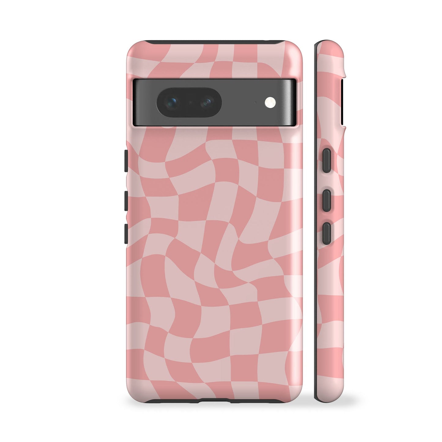 Wavy Checkers Pink Phone Case