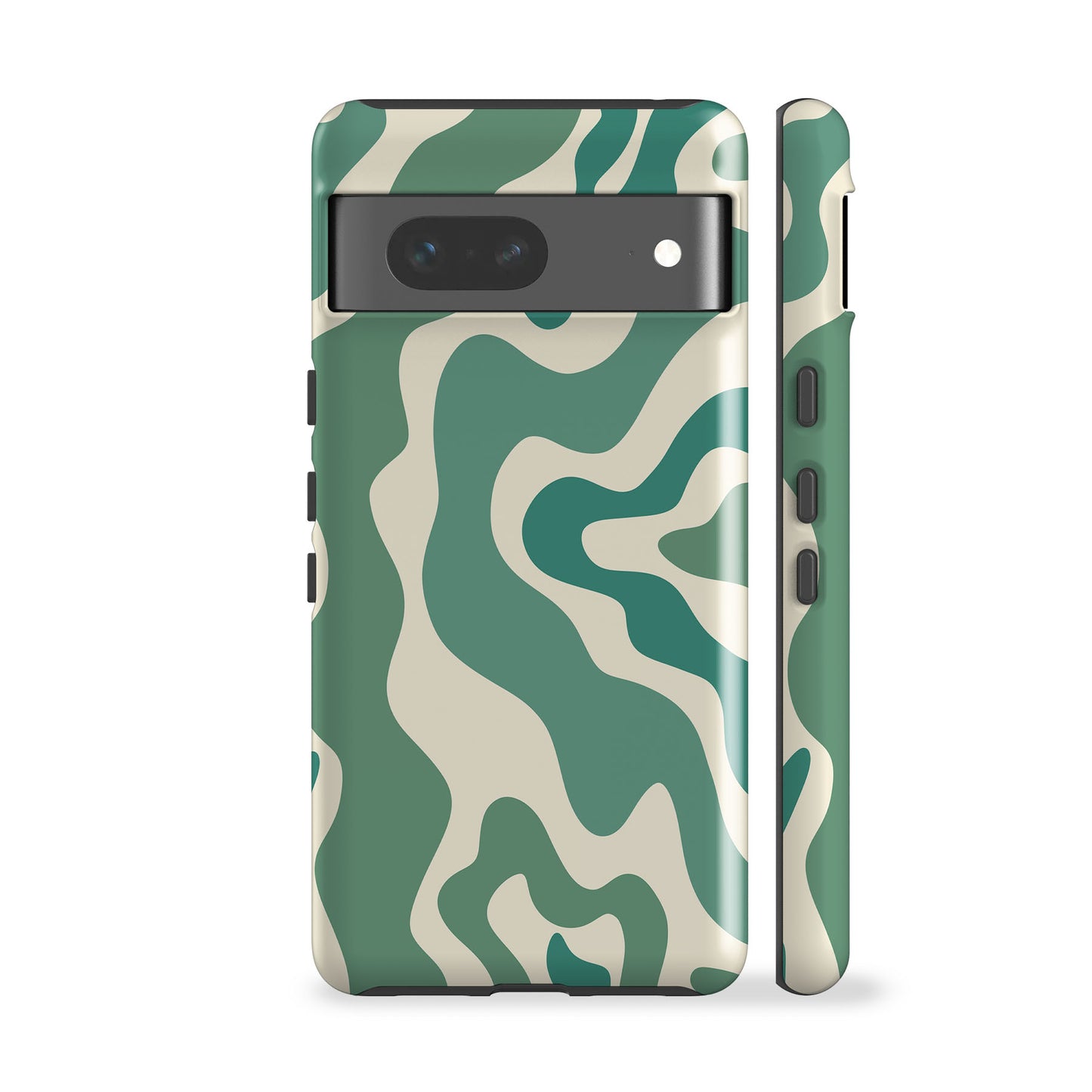 Abstract Wavy Green Phone Case