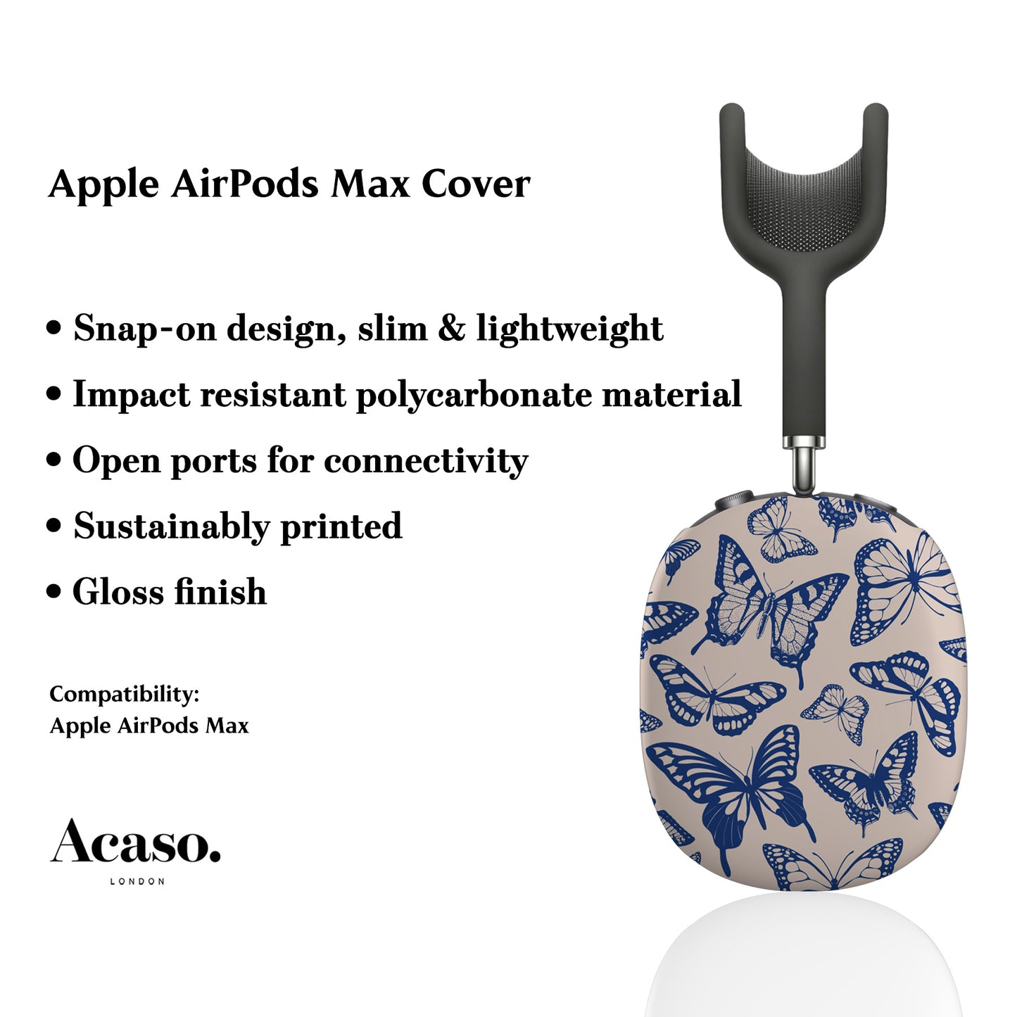 BUTTERFLIES Blue AirPods Max Cover
