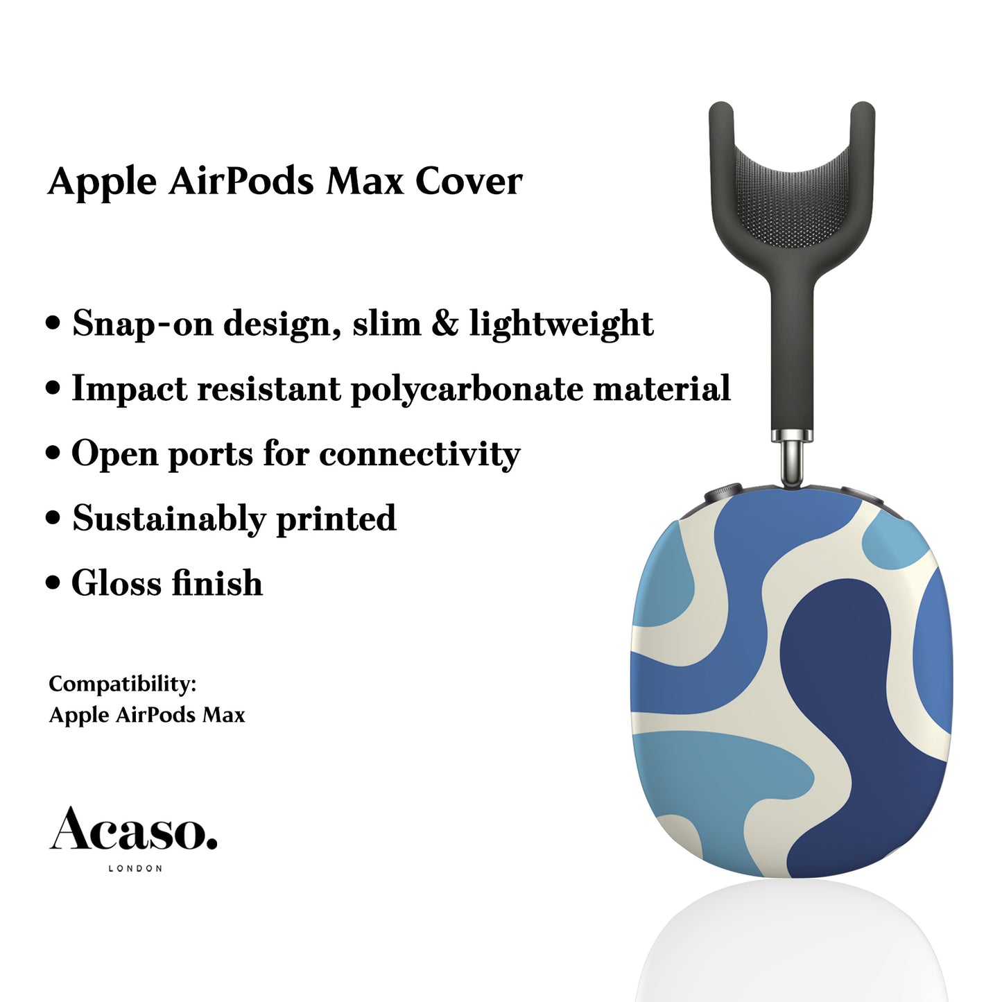 FUNKY WAVES Blue AirPods Max Cover