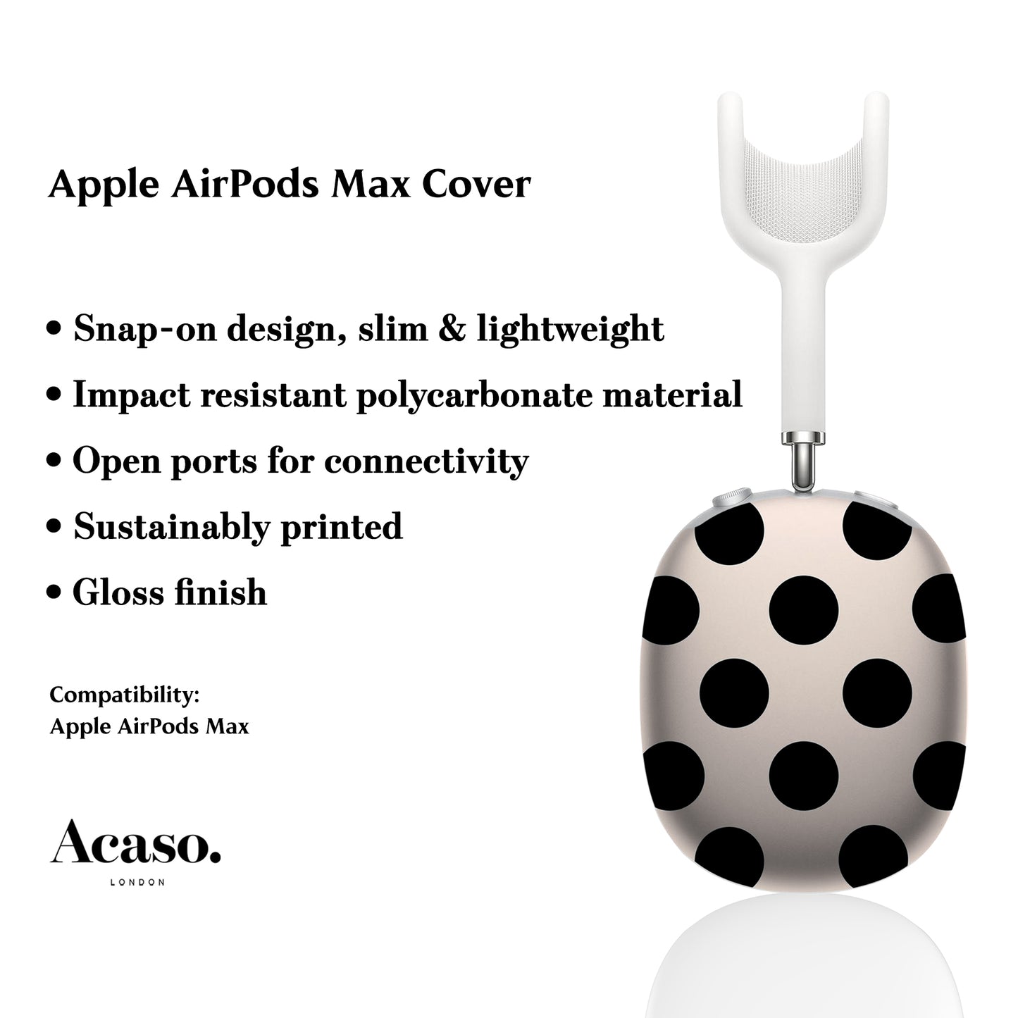 Feria Black Dots AirPods Max Cover