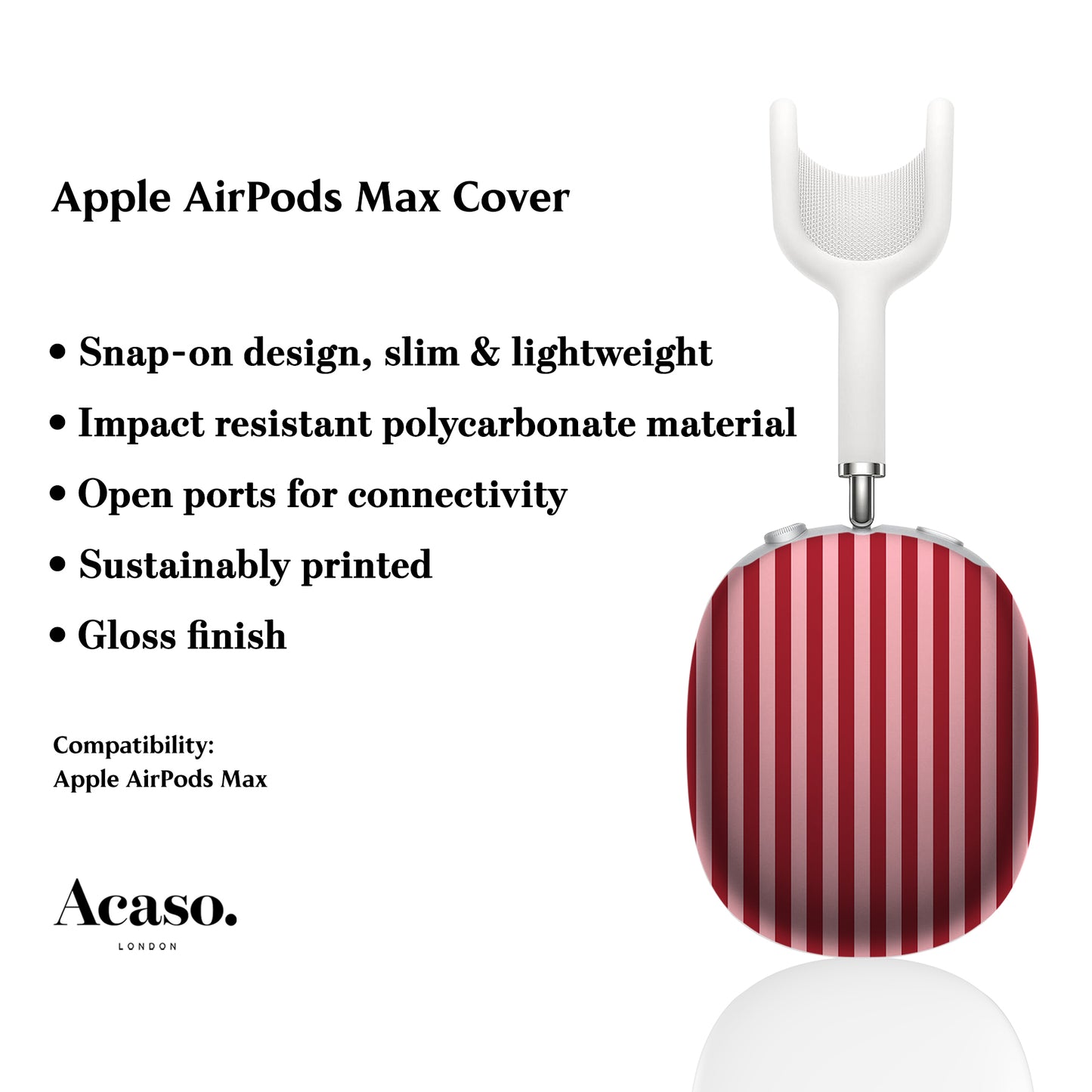Resort Pink Stripes AirPods Max Cover
