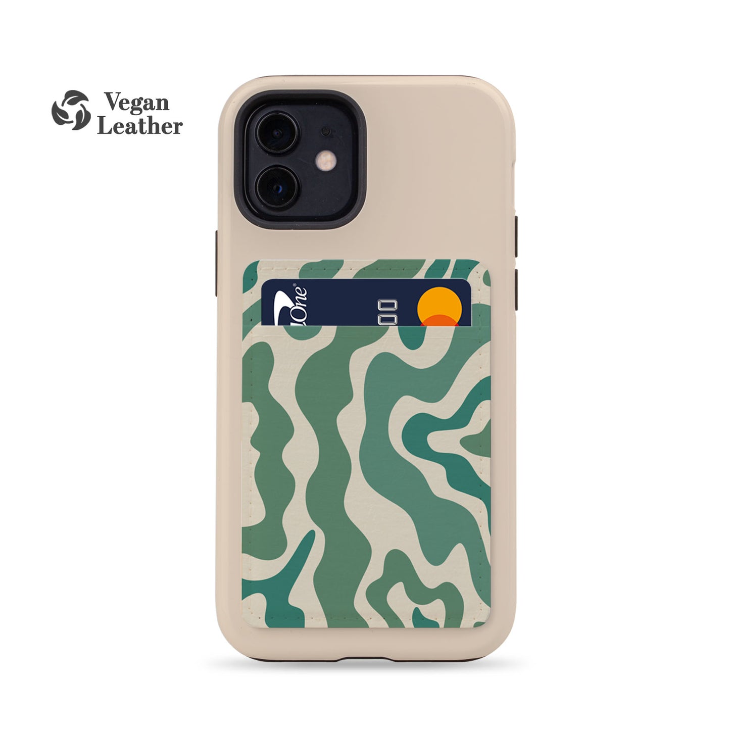 ABSTRACT WAVY Green Phone Wallet