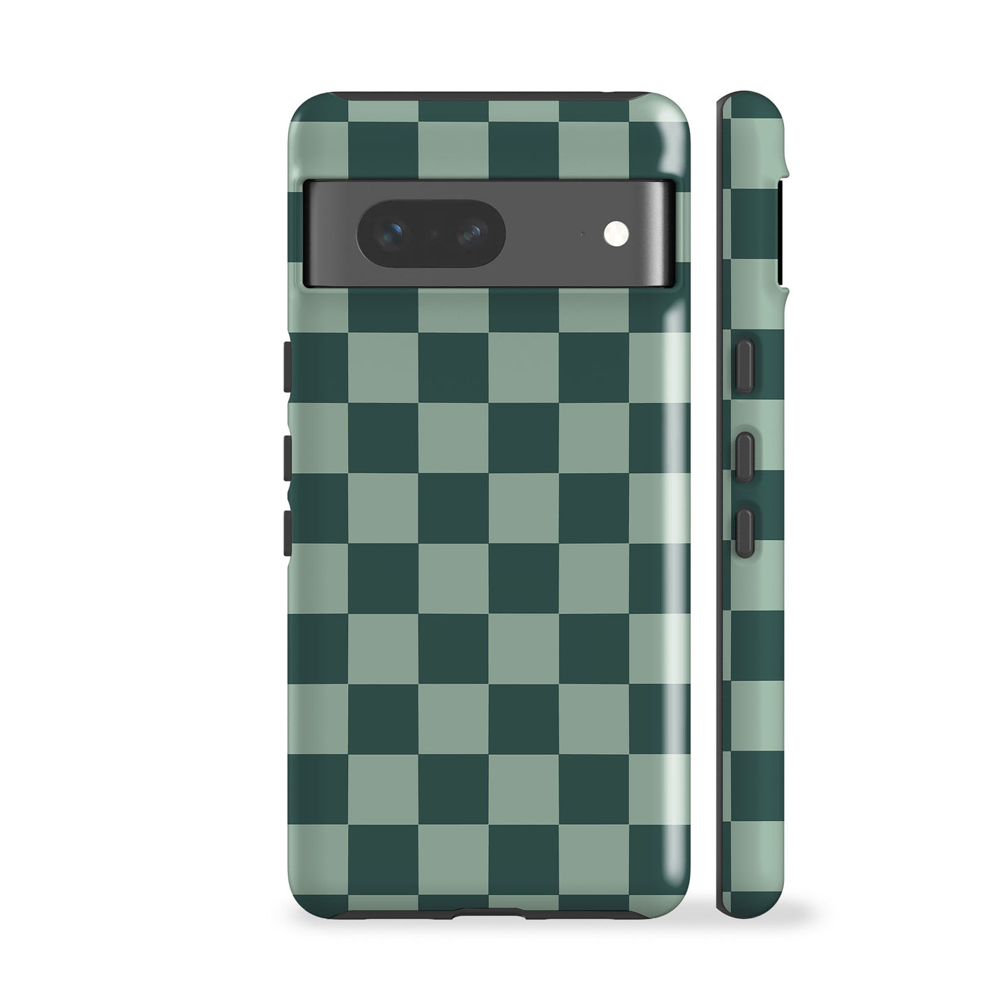 Blue Teal Checkered Phone Case