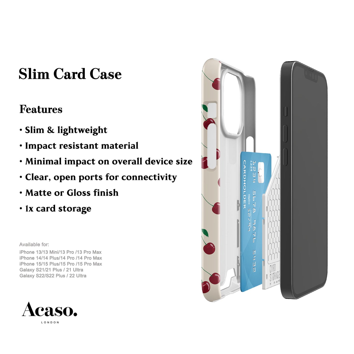 Cute Cherries Card Case