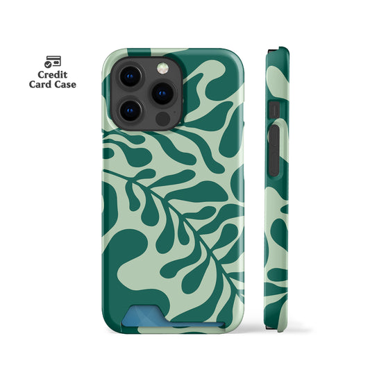 Green Leafy Slim Card Case