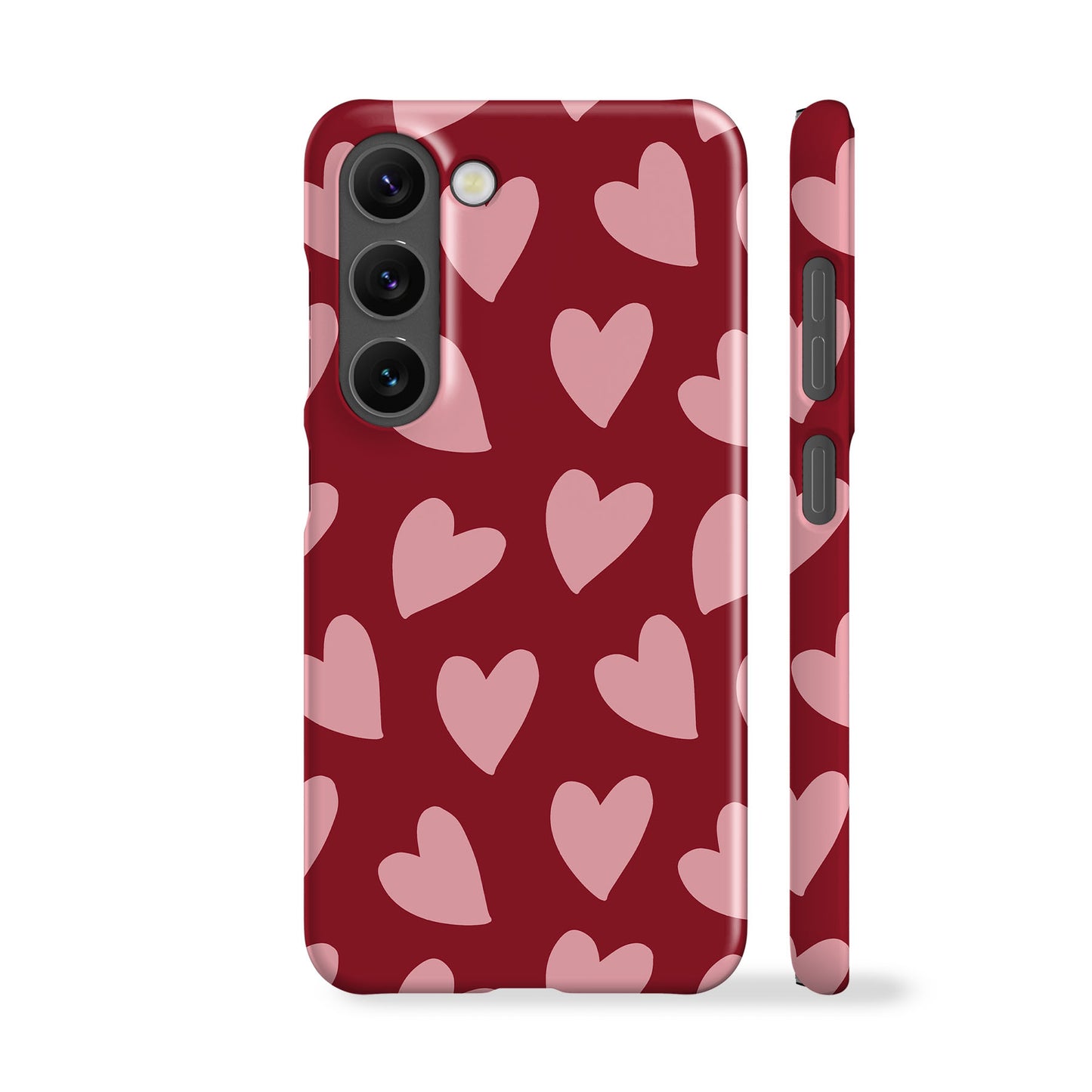 Deep Red Hearts Phone Case