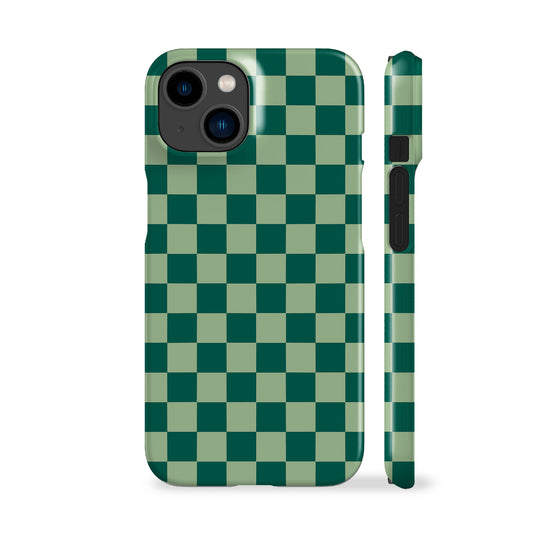 Dark Green Checkers Phone Case