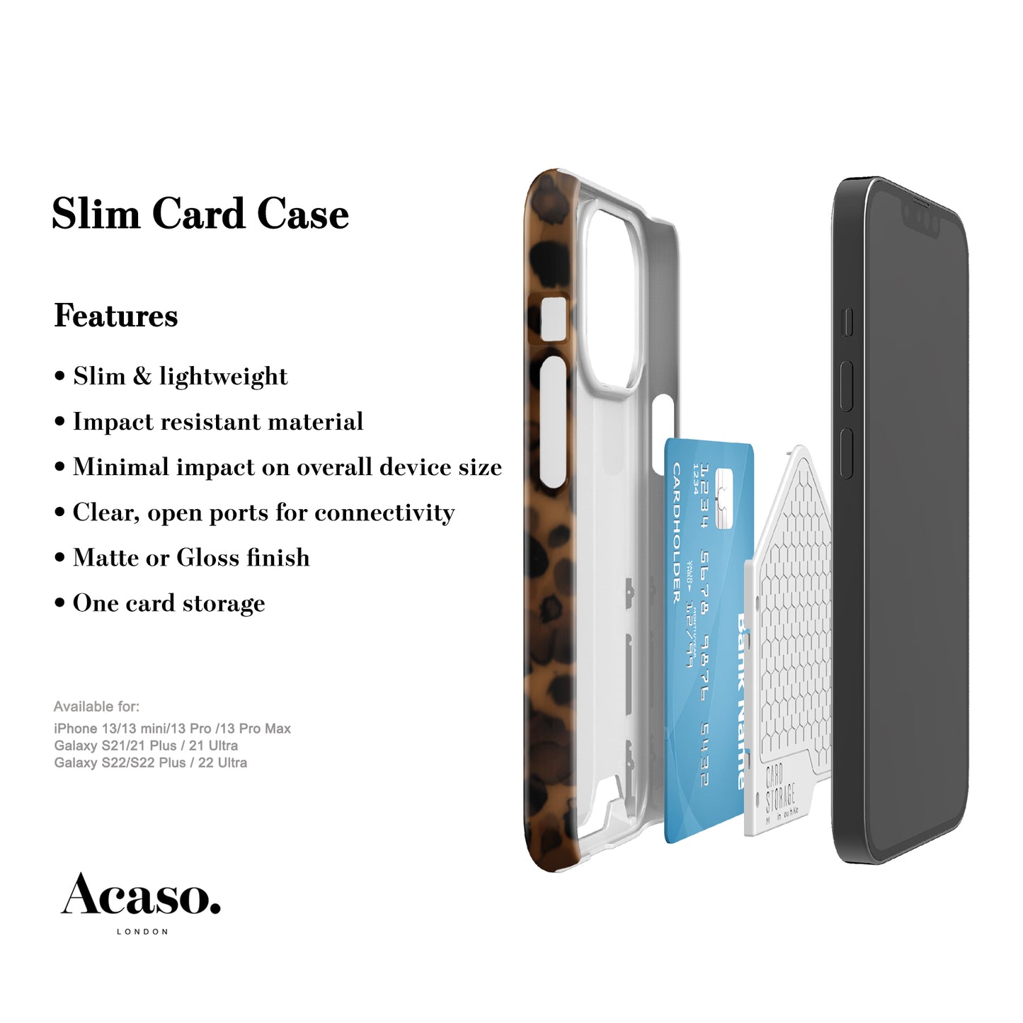 DARK TORTOISE Slim Card Case