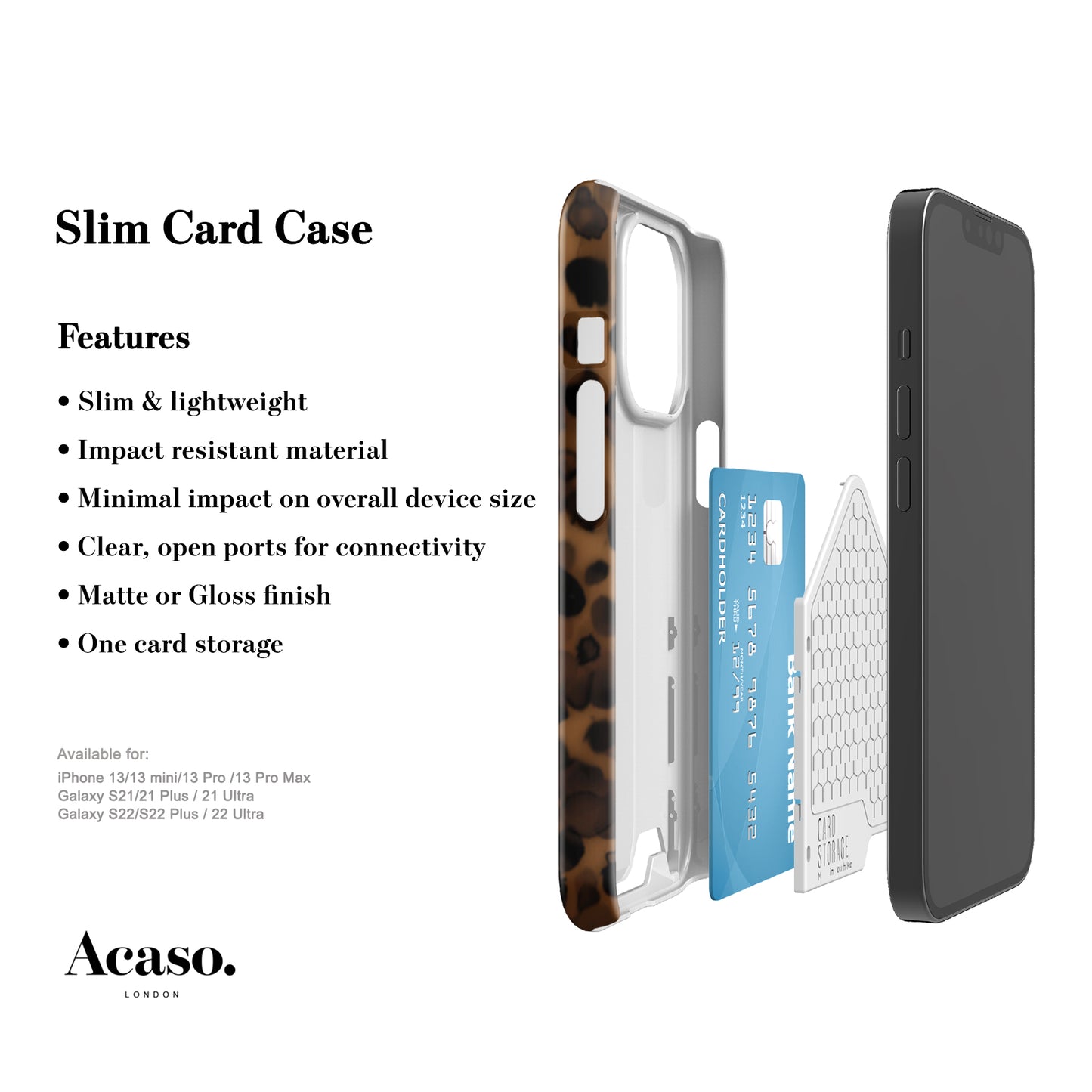 Dark Tortoise Slim Card Case