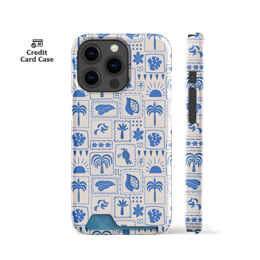 Exotic Blue Tiles Card Case