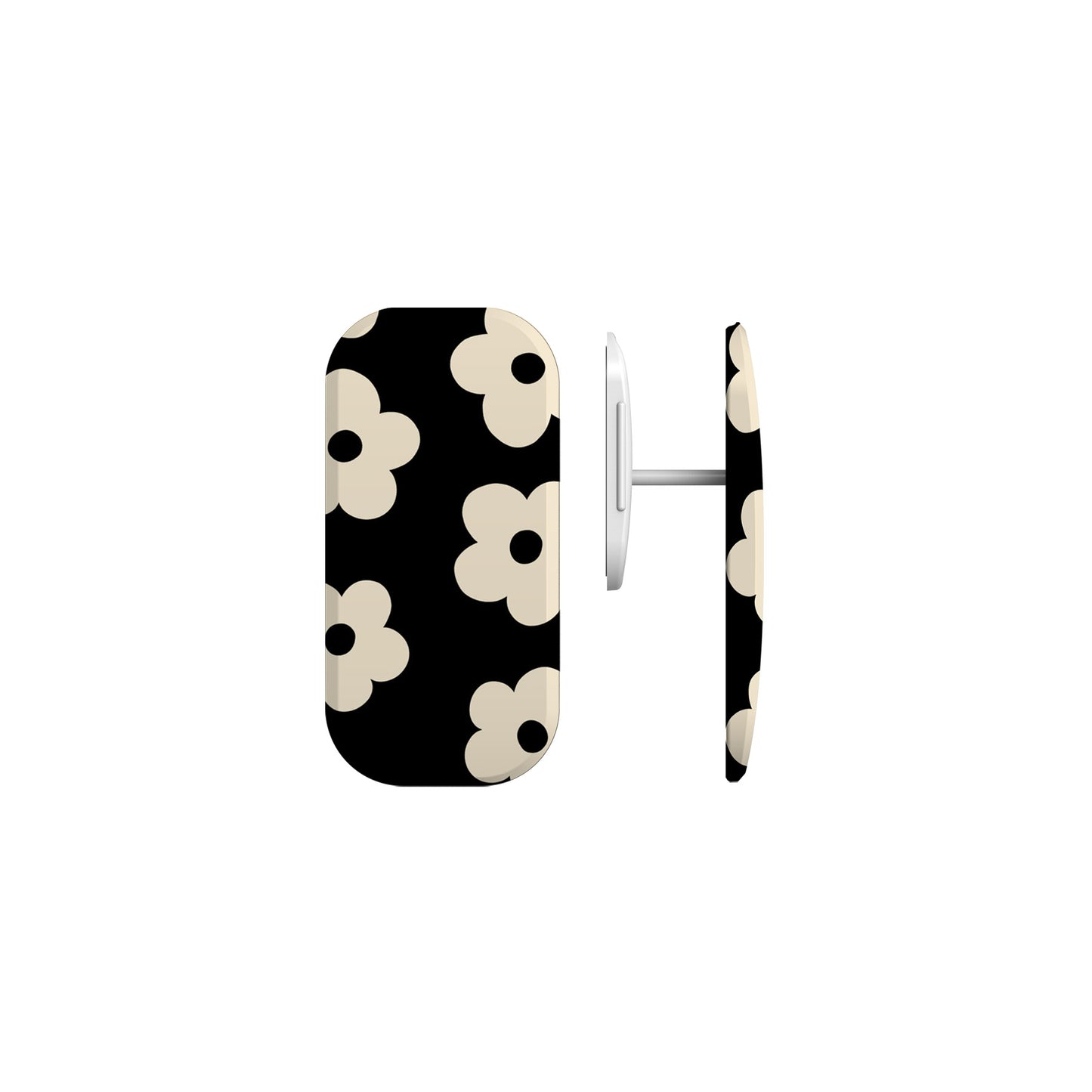 Floral Black Phone Grip
