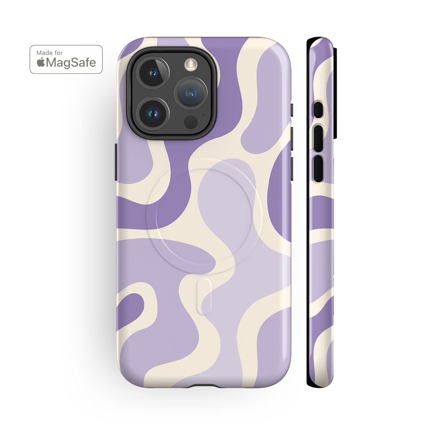 Funky Wave Lilac MagSafe iPhone Case
