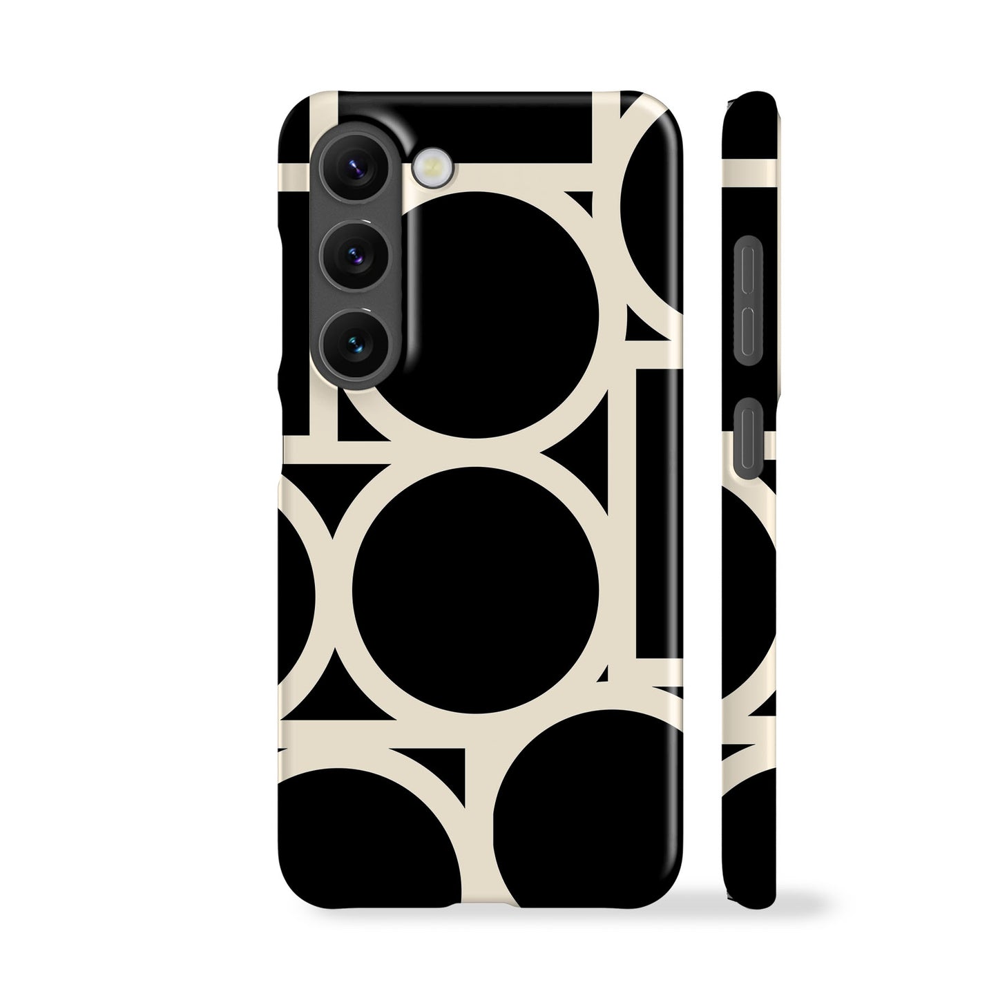 Geo Circles Black Phone Case