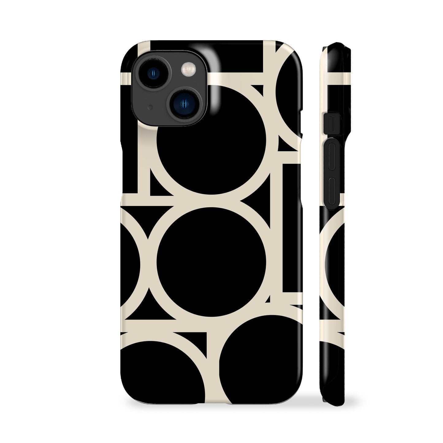 Geo Circles Black Phone Case