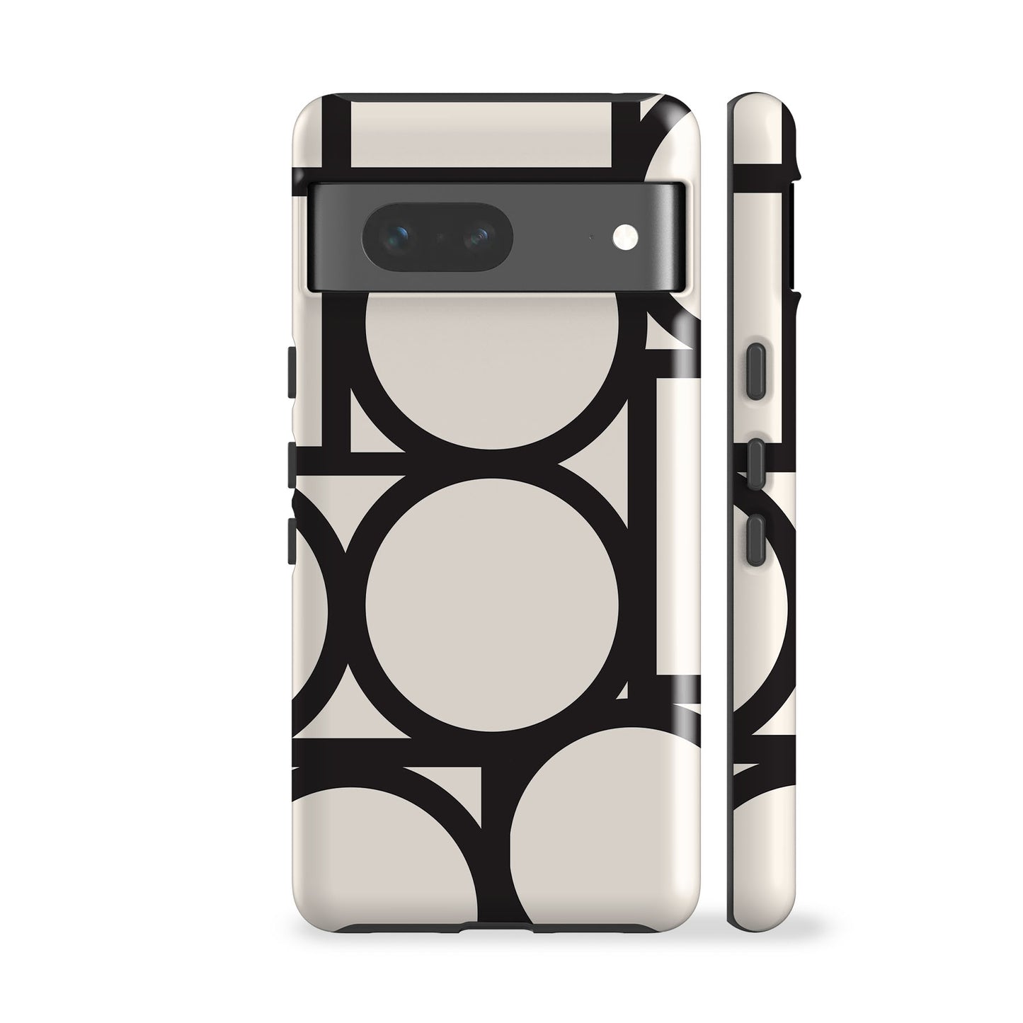 Geo Circles White Phone Case