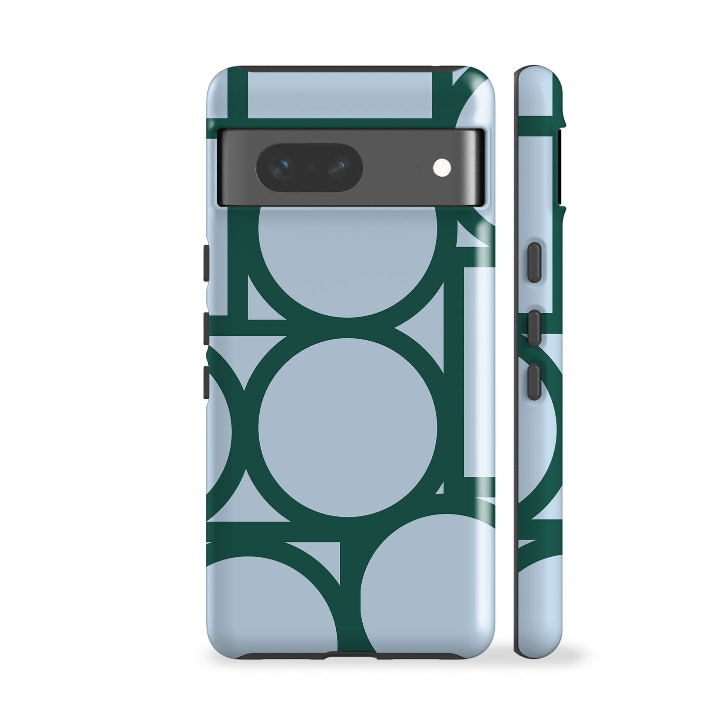 Geo Circles Blue Phone Case