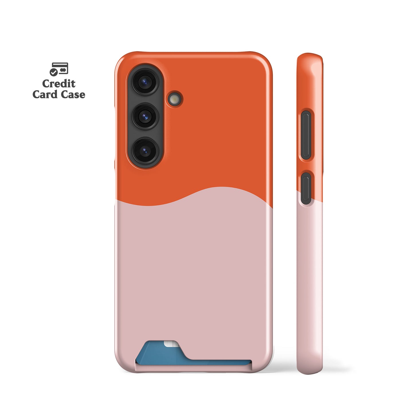 Geo Wave Pink Slim Card Case