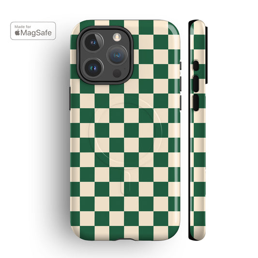 Green Hope Checker MagSafe iPhone Case
