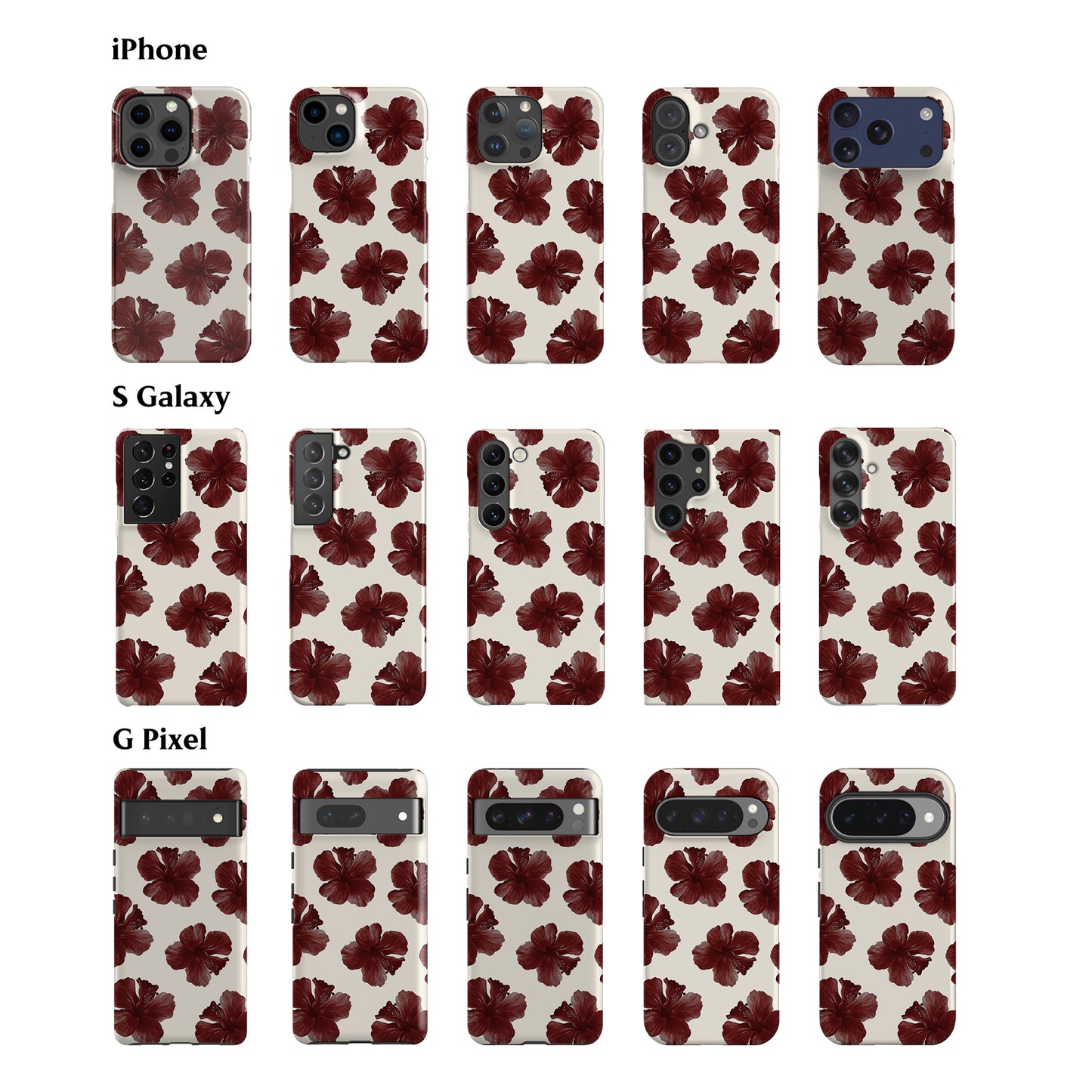 Hibiscus Cream Phone Case