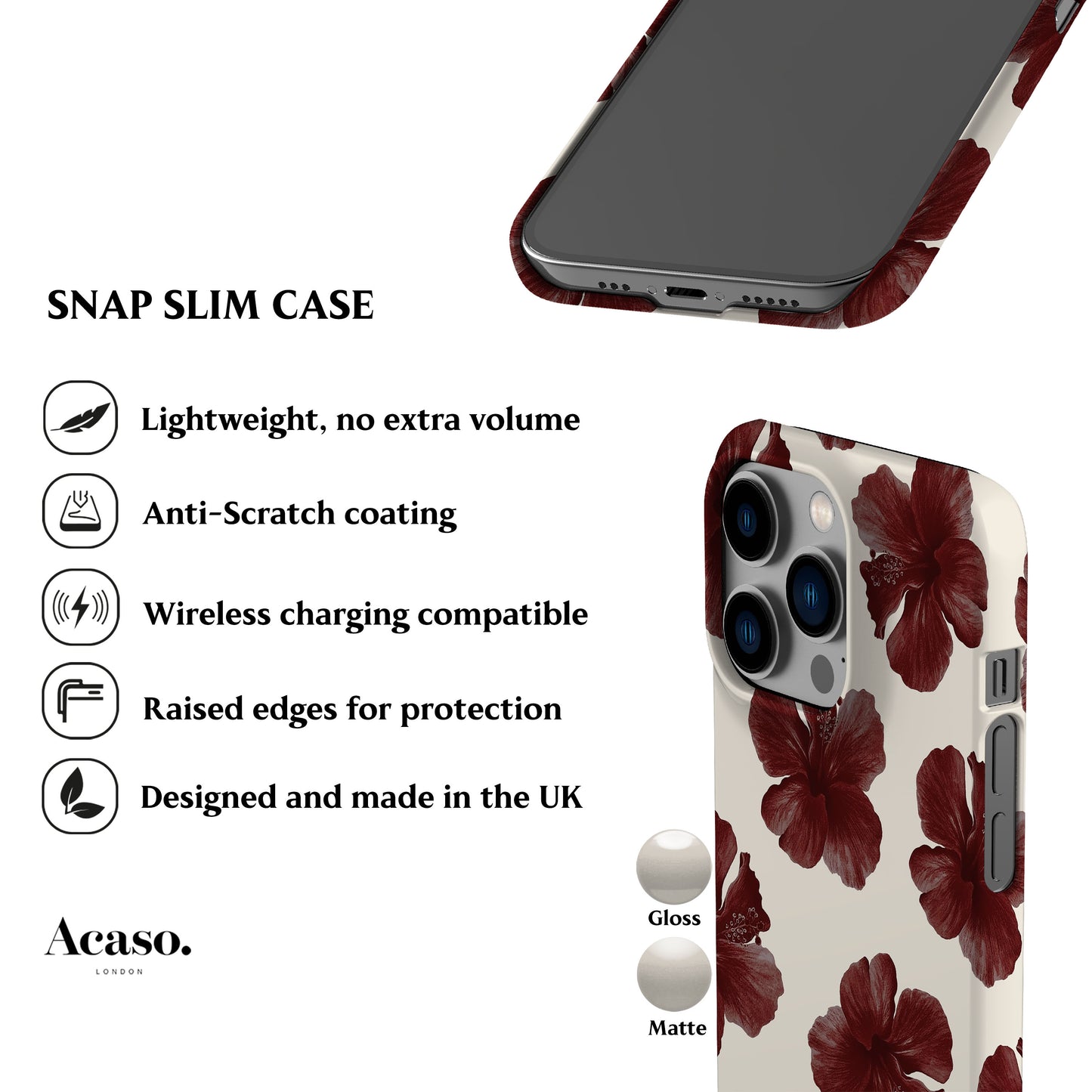 Hibiscus Cream Phone Case