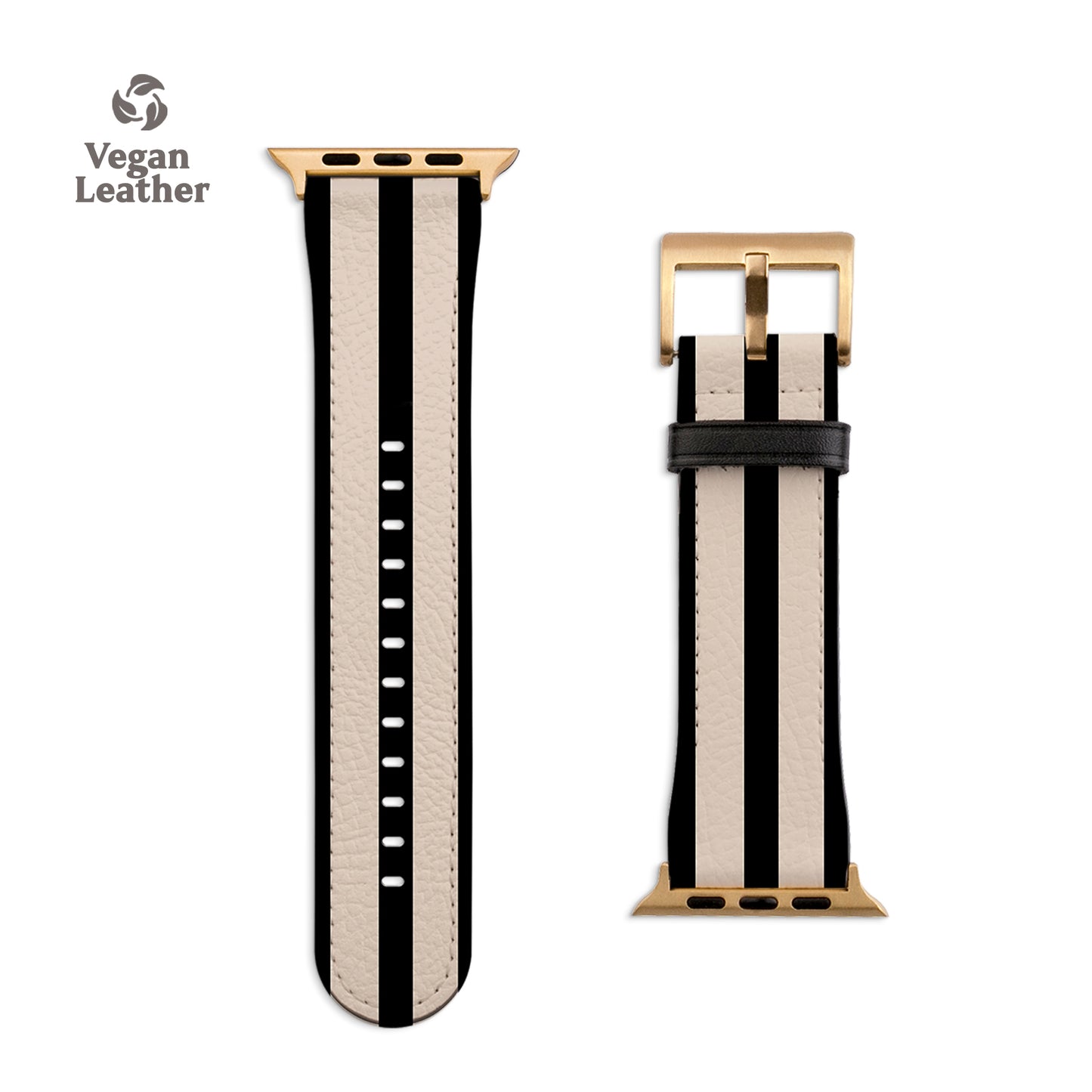 Ibiza Black Stripes Apple Watch Strap