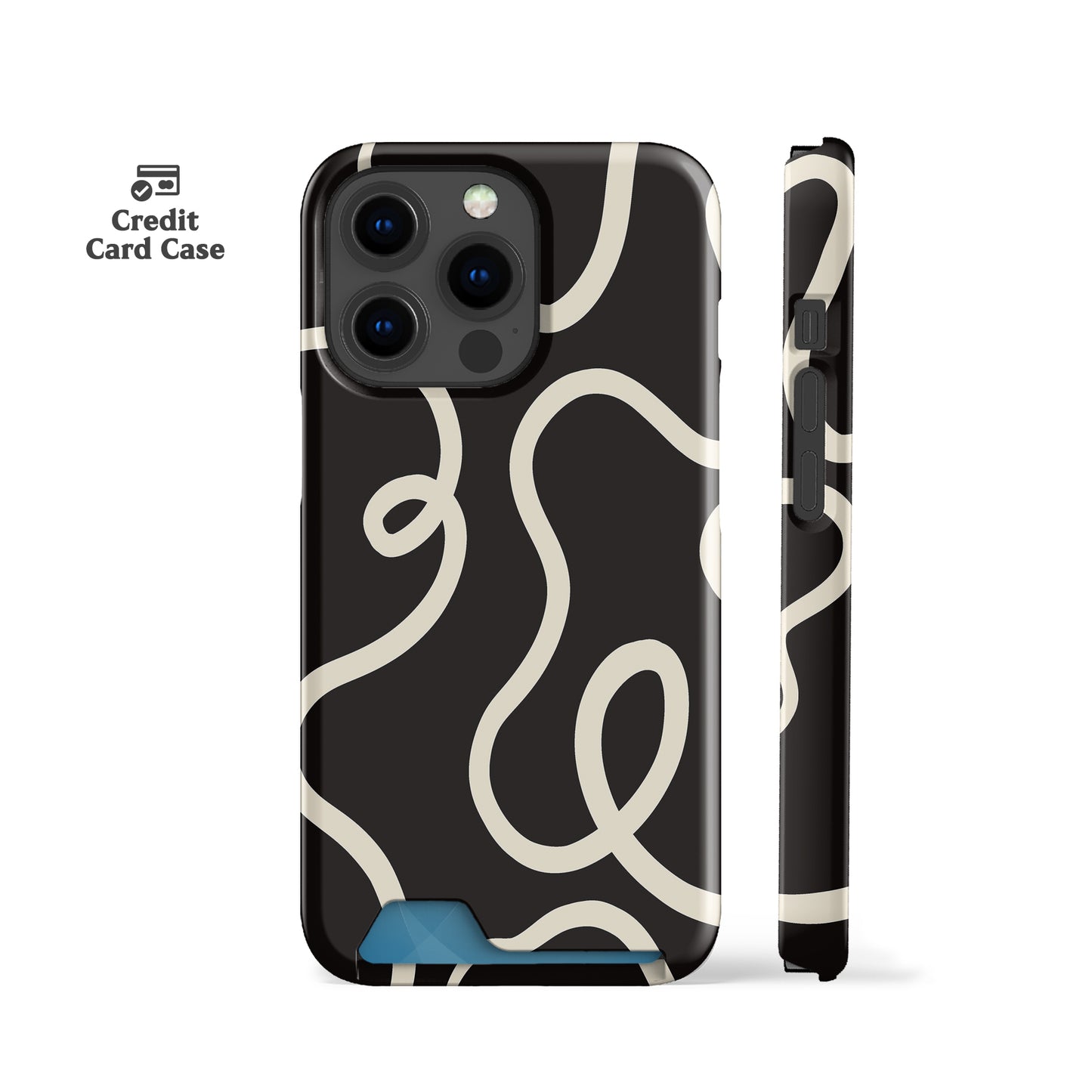 Ink Lines Black Slim Card Case