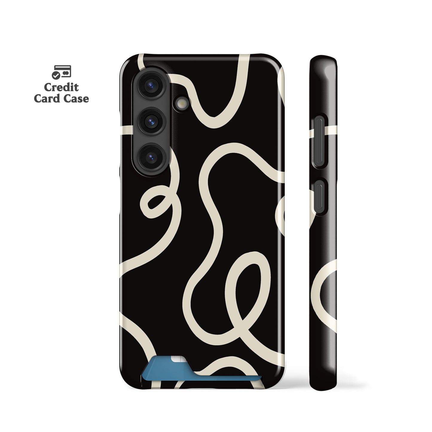 Ink Lines Black Slim Card Case