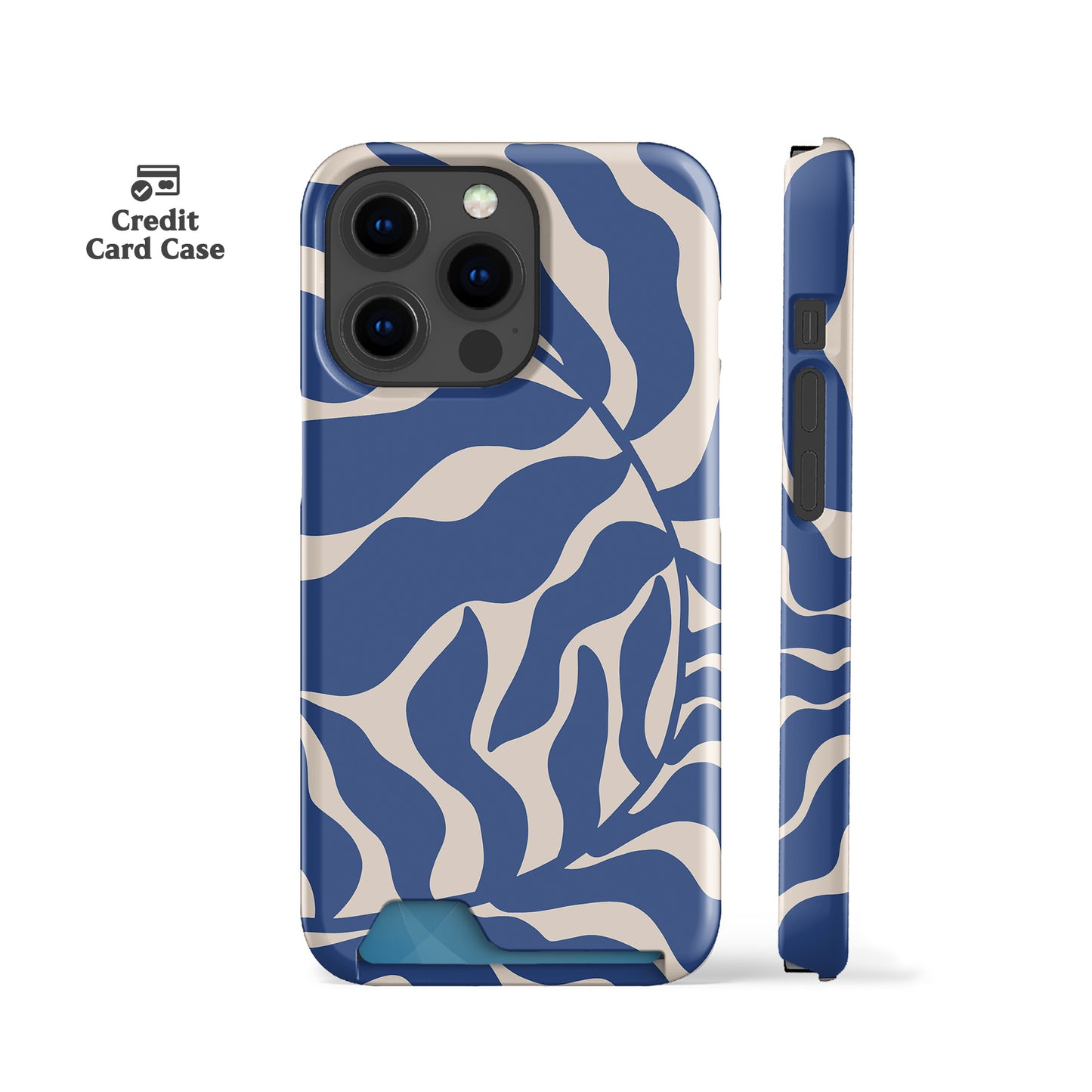 Abstract Leaf Slim Card Case