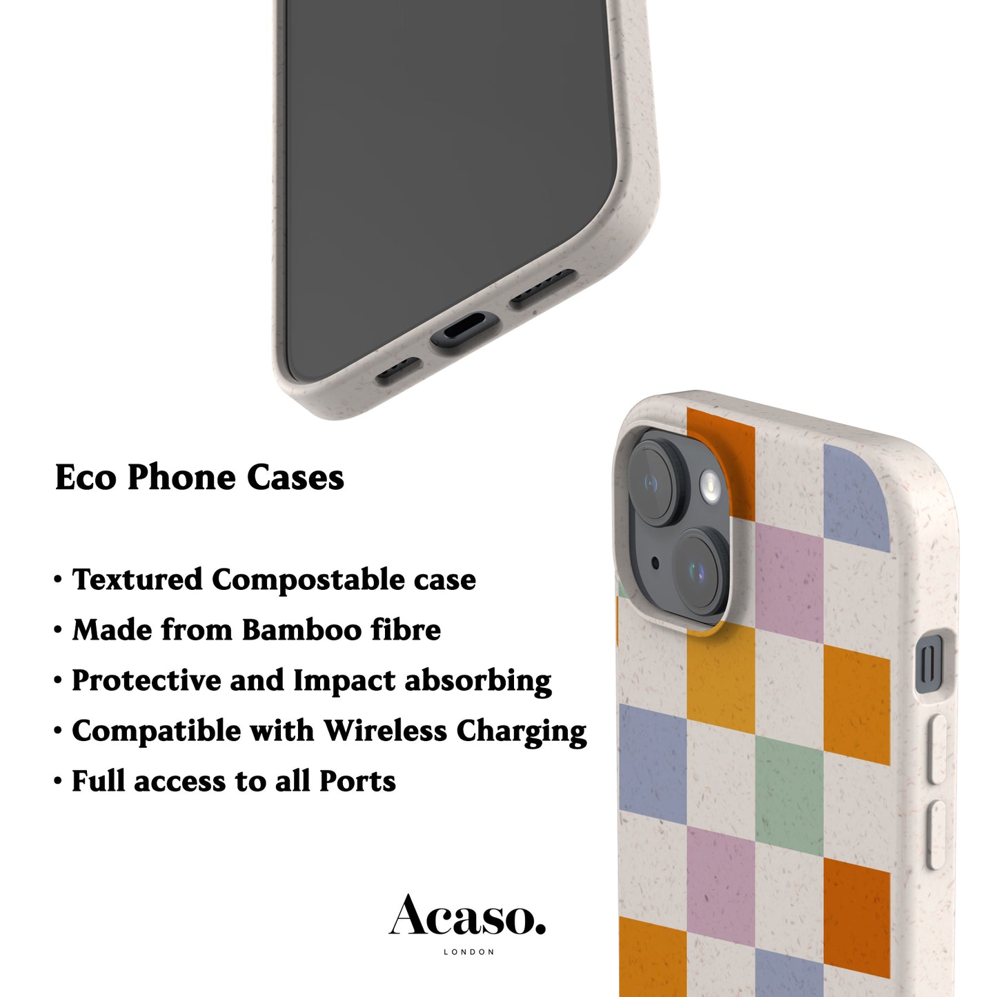 LARGE CHECKERED Eco-Friendly Phone Case