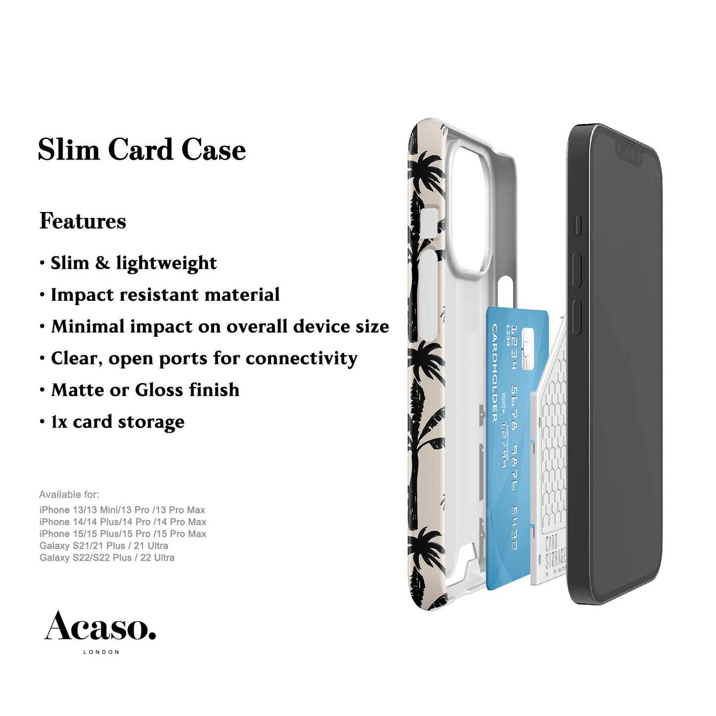 Mallorca Palm Trees Card Case