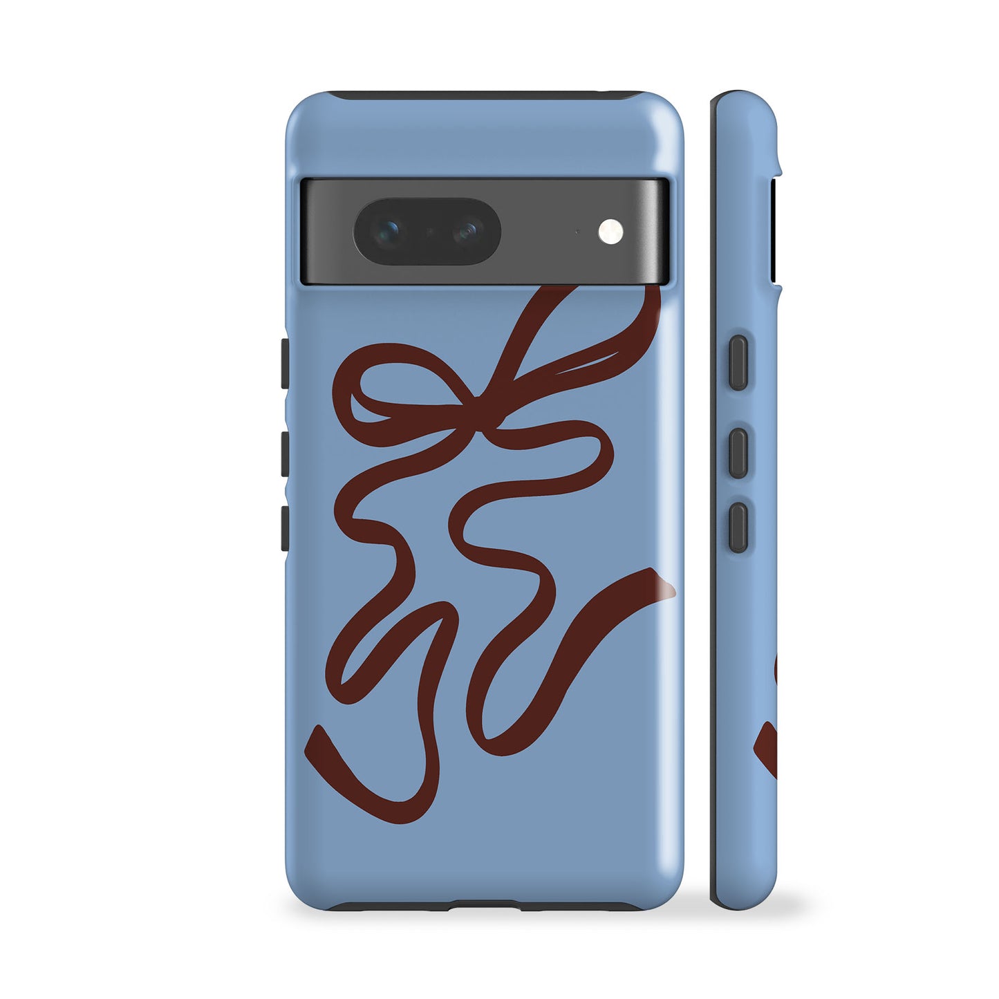 Blue Maroon Bow Phone Case