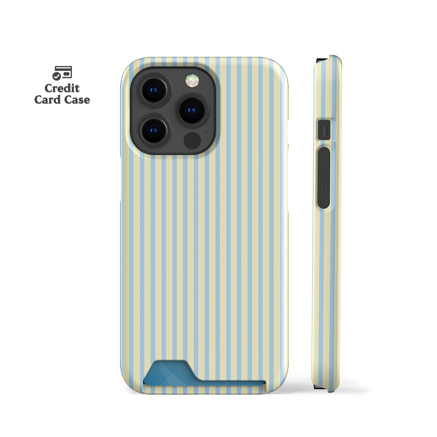 Menorca Stripes Butter Yellow Card Case