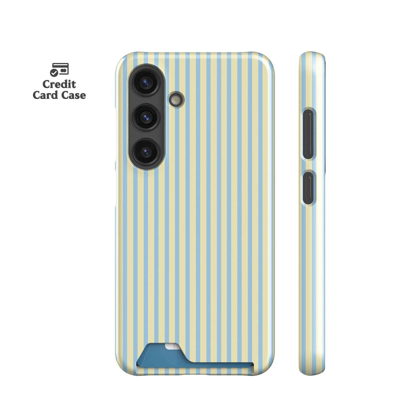 Menorca Stripes Butter Yellow Card Case
