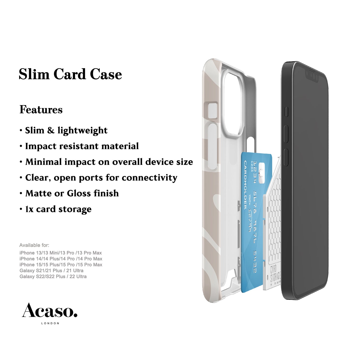 Minimal Wave Slim Card Case