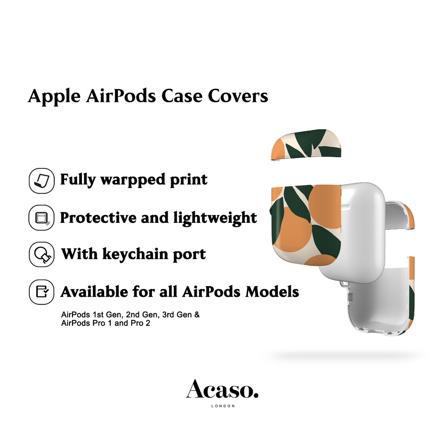 Oranges AirPods Case Cover