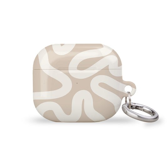 Organic Lines Beige AirPods Case Cover