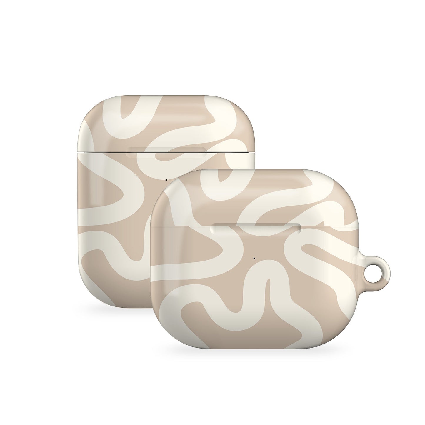 Organic Lines Beige AirPods Case Cover
