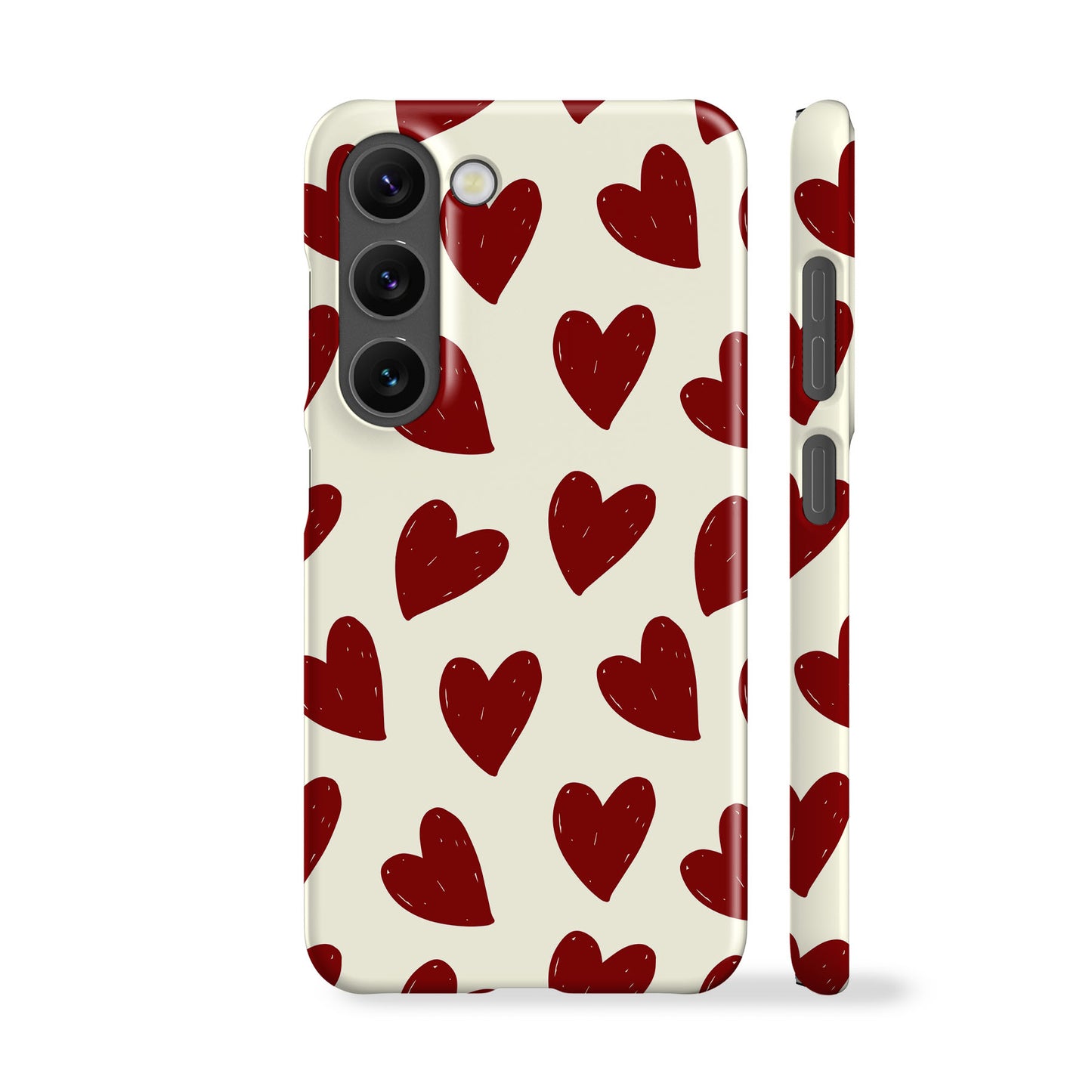 Painted Red Hearts Phone Case