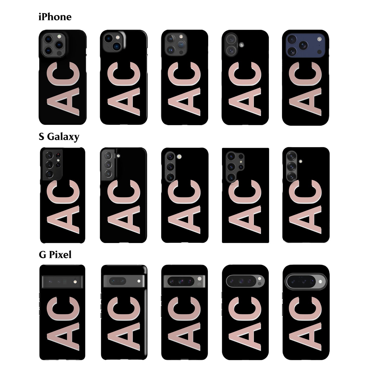 Personalised Black Phone Case