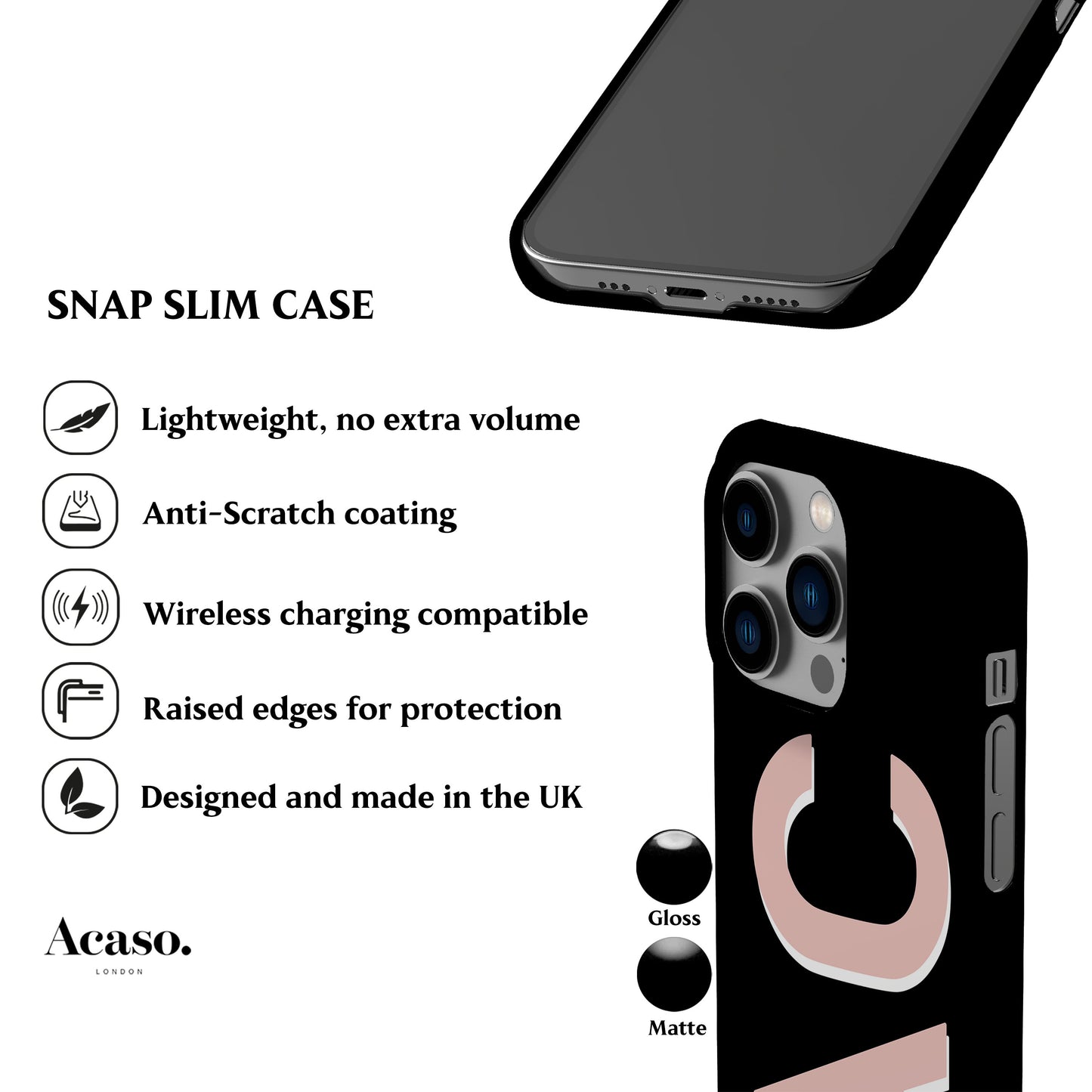 Personalised Black Phone Case