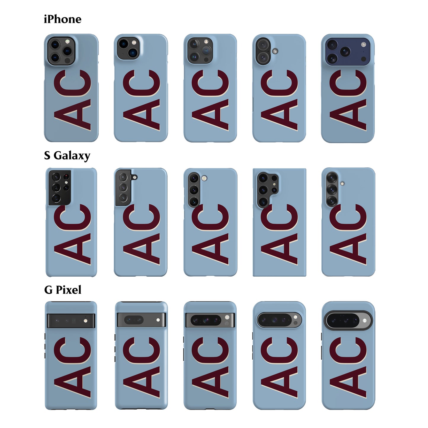 Personalised Blue Maroon Phone Case