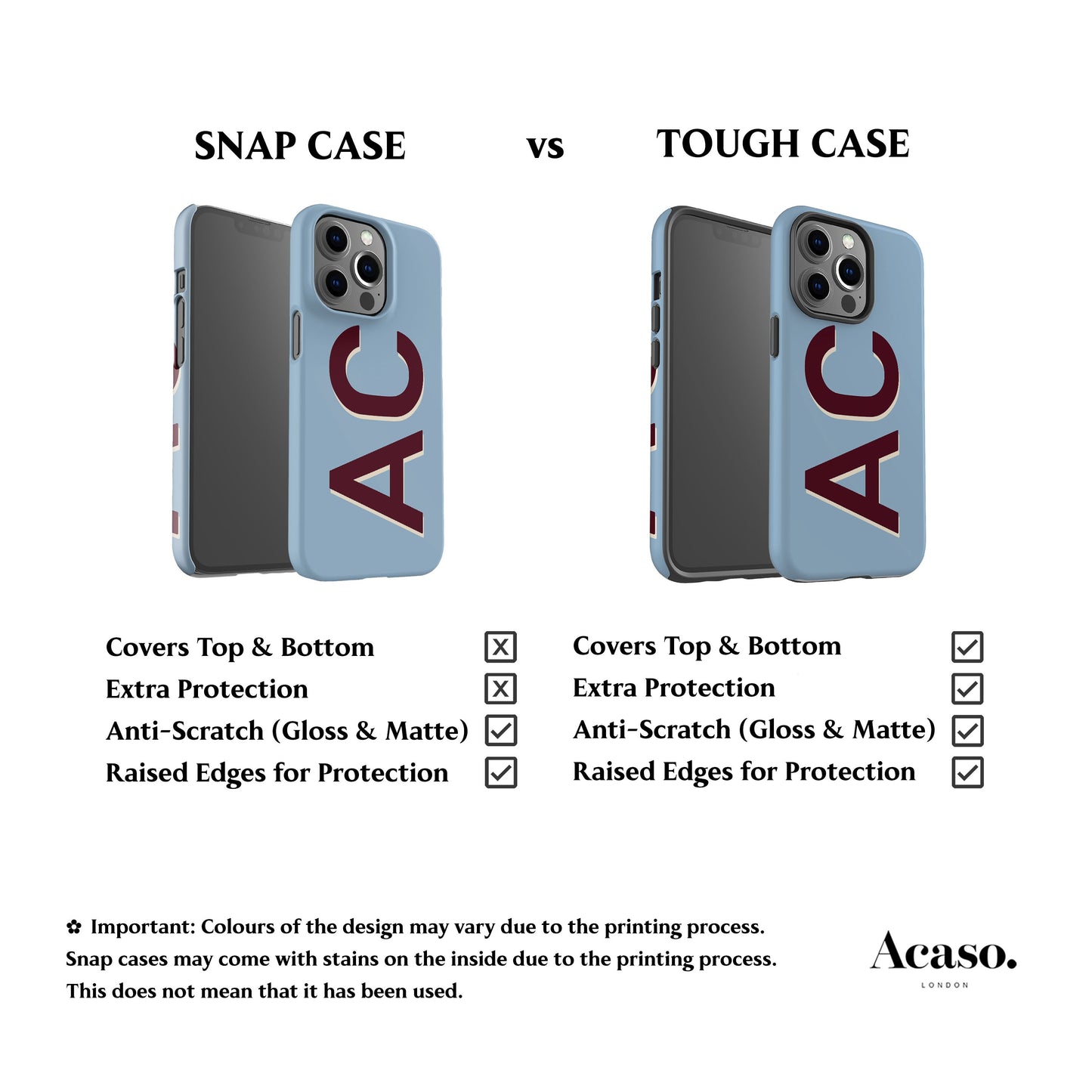 Personalised Blue Maroon Phone Case