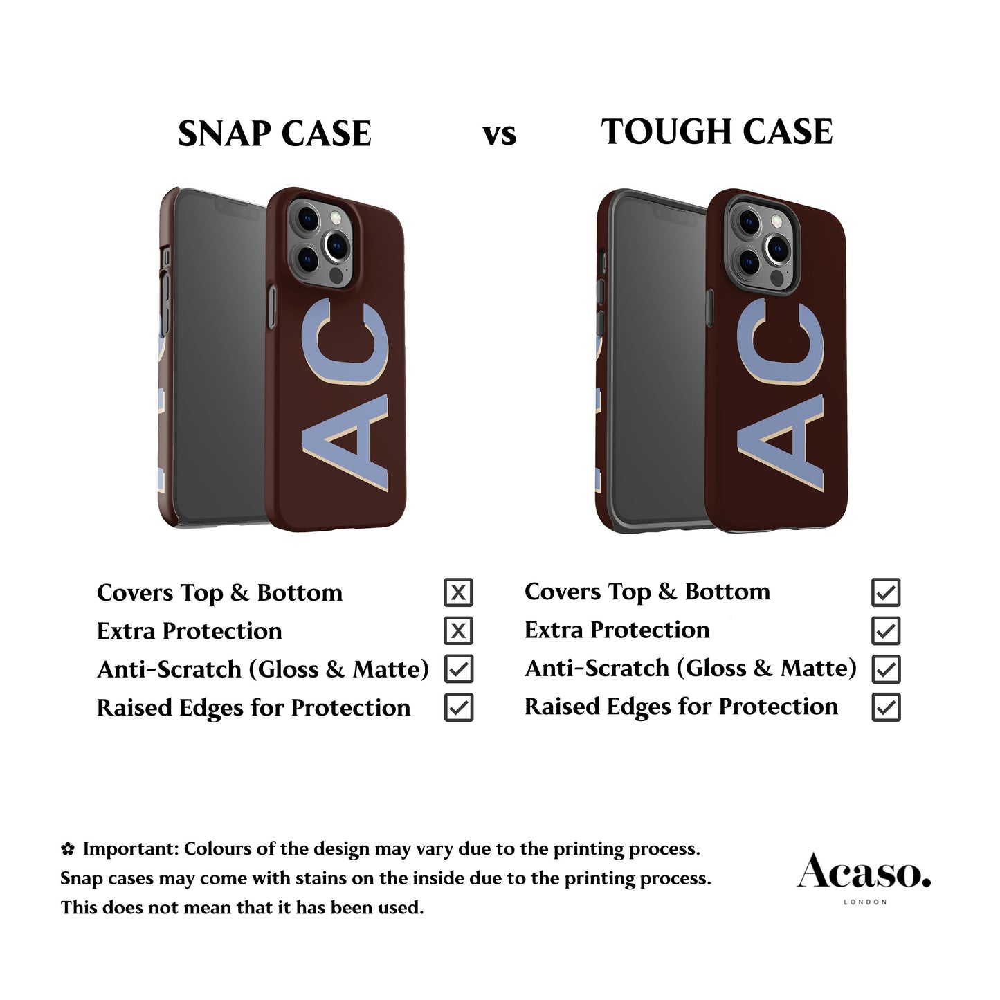 Personalised Brown Blue Phone Case