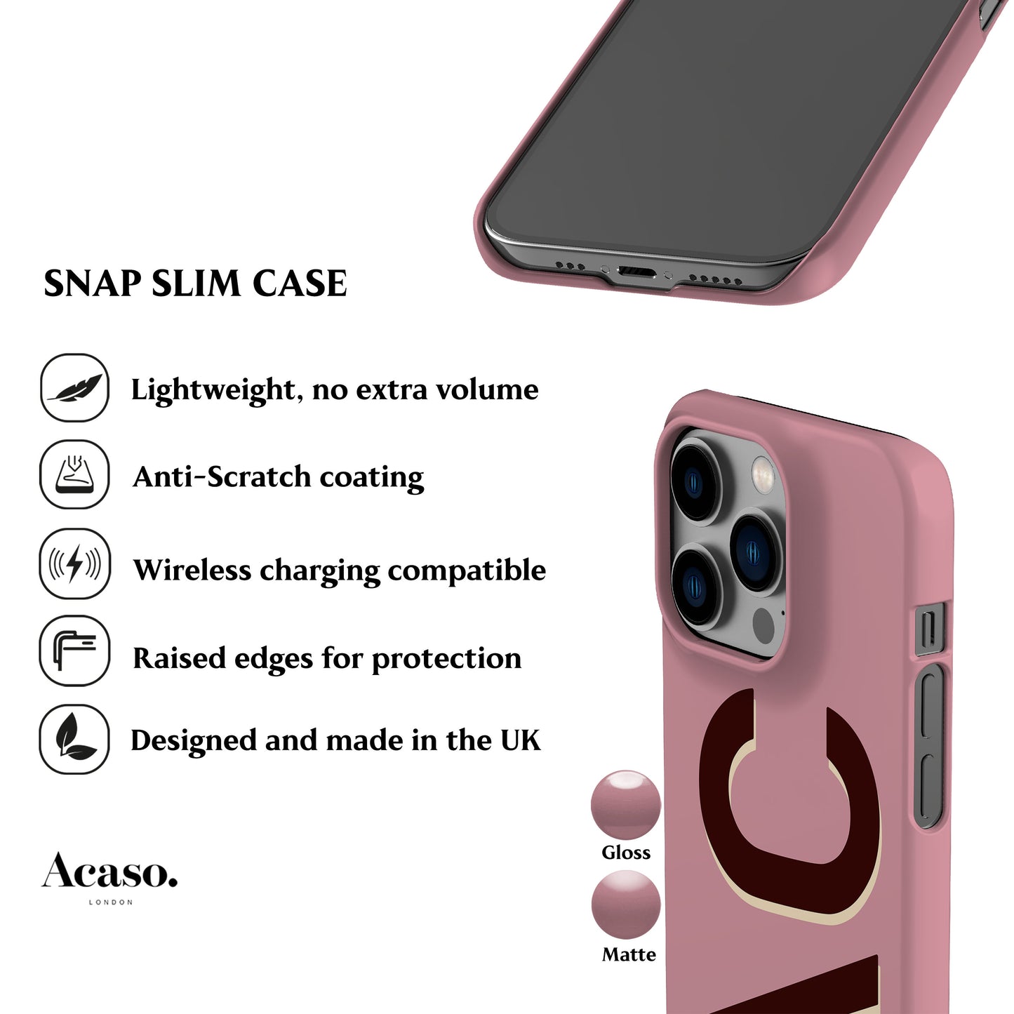 Personalised Dusty Pink Phone Case
