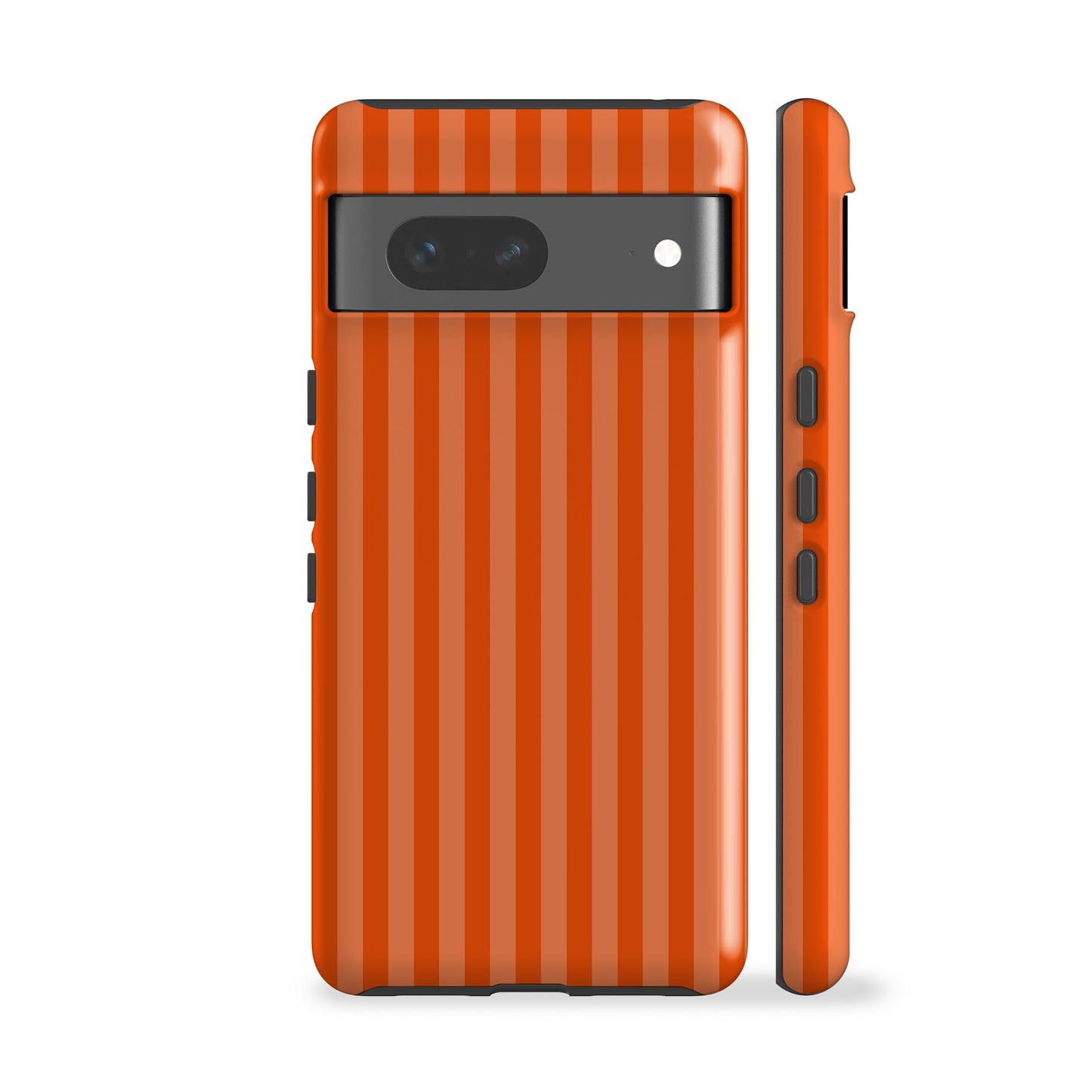 Deep Orange Striped Phone Case