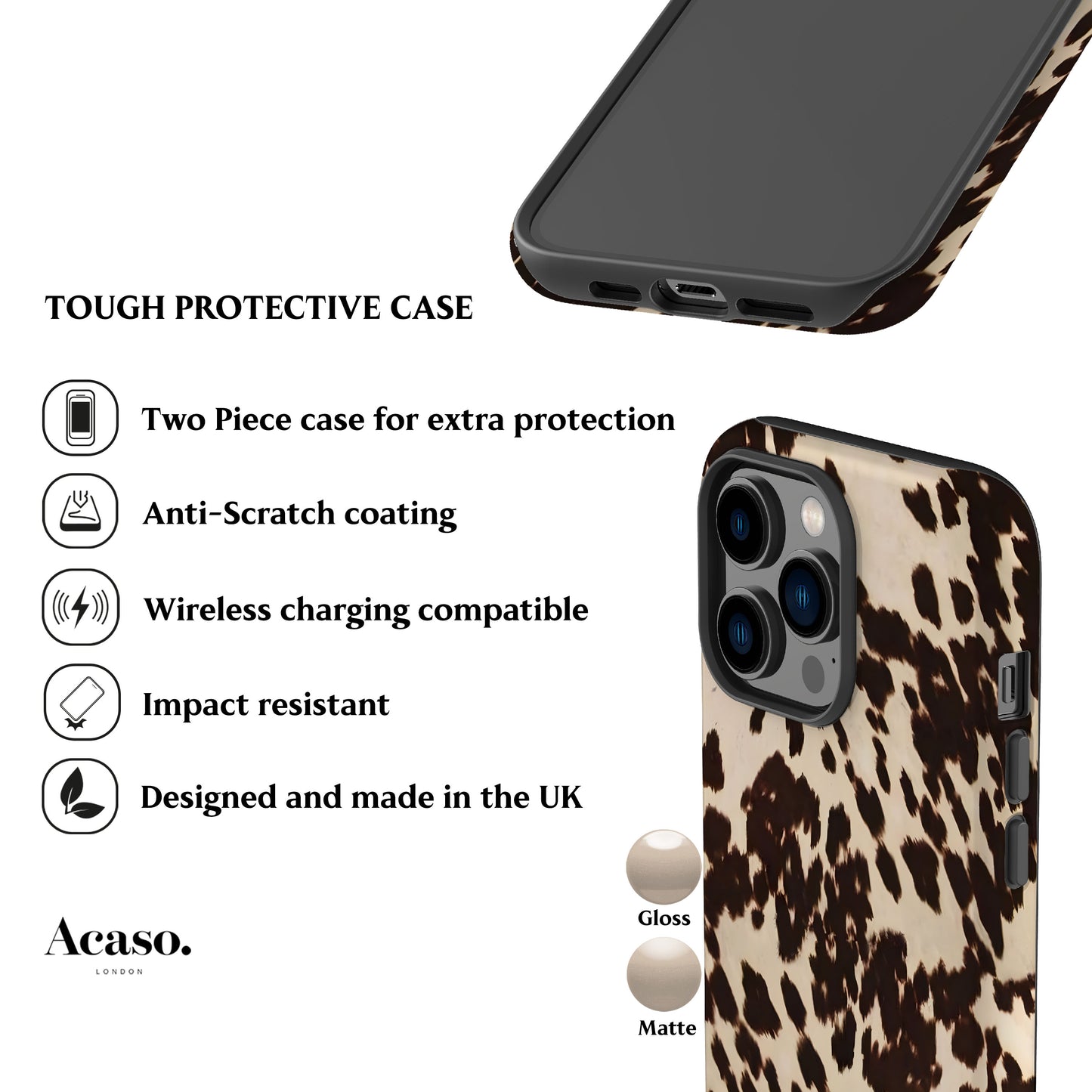 Speckled Cow Phone Case